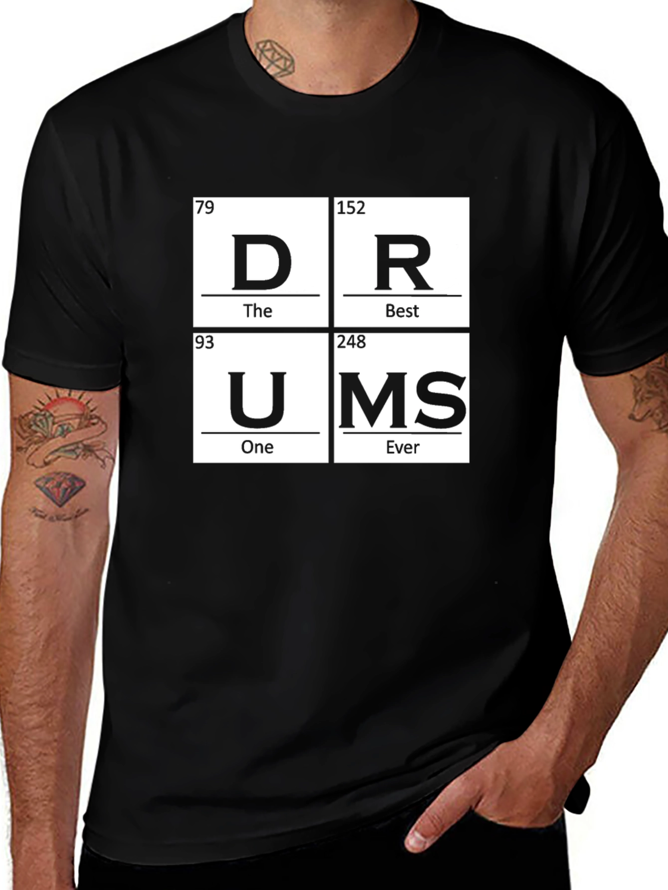 Periodic Table Drums T-Shirt - Musician Graphic Tee