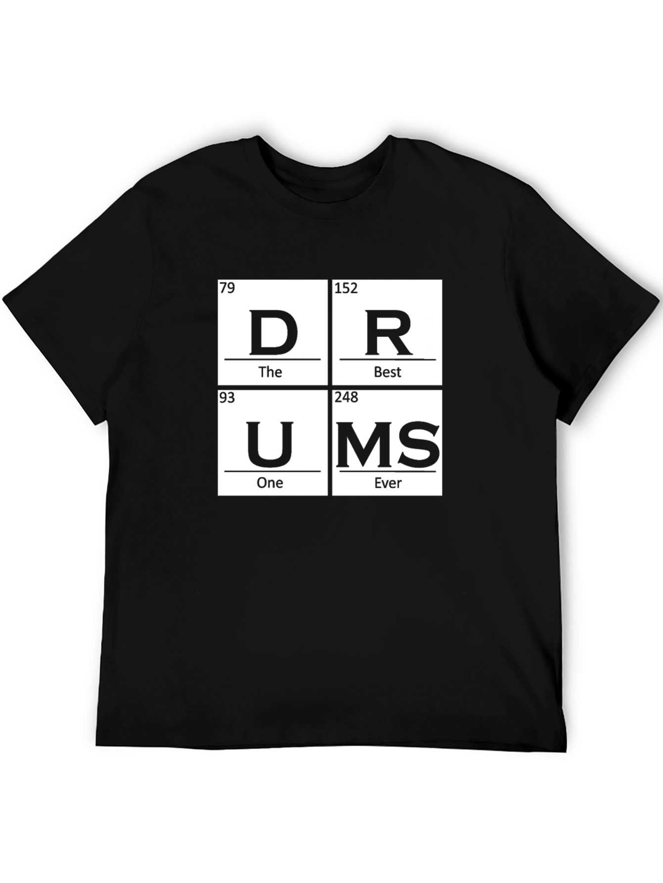 Periodic Table Drums T-Shirt - Musician Graphic Tee