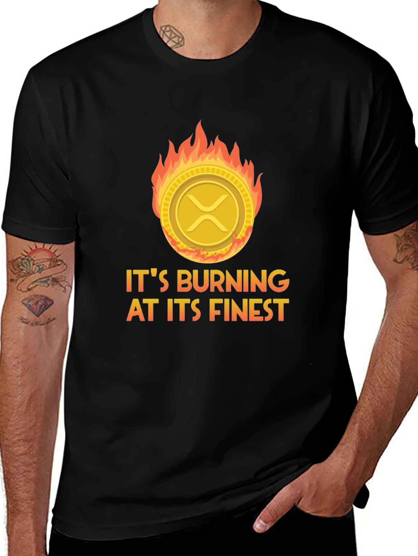 Burning Crypto T-Shirt: XRP Burning at its Finest
