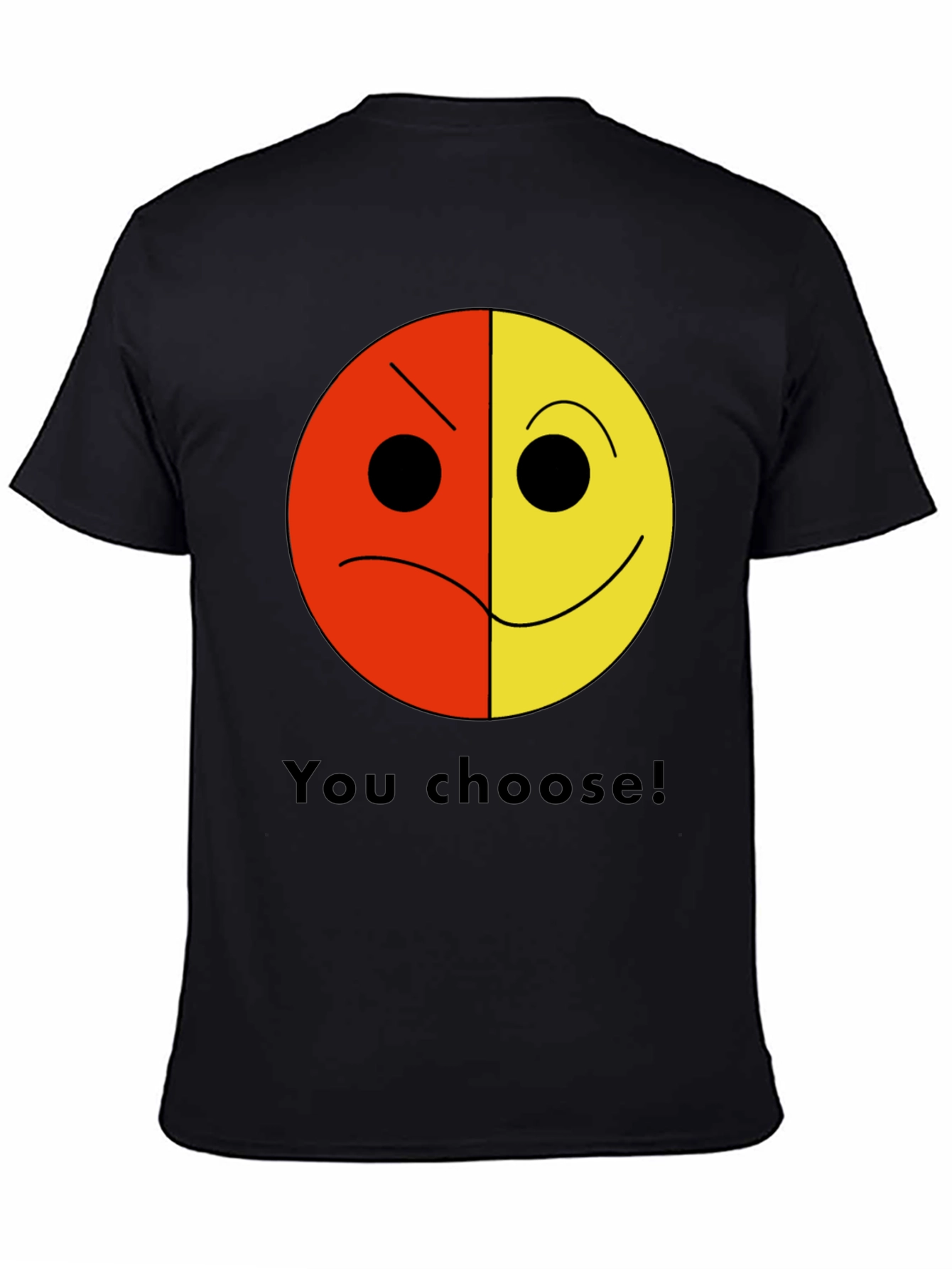 You Choose! Two-Faced Smiley Graphic T-Shirt