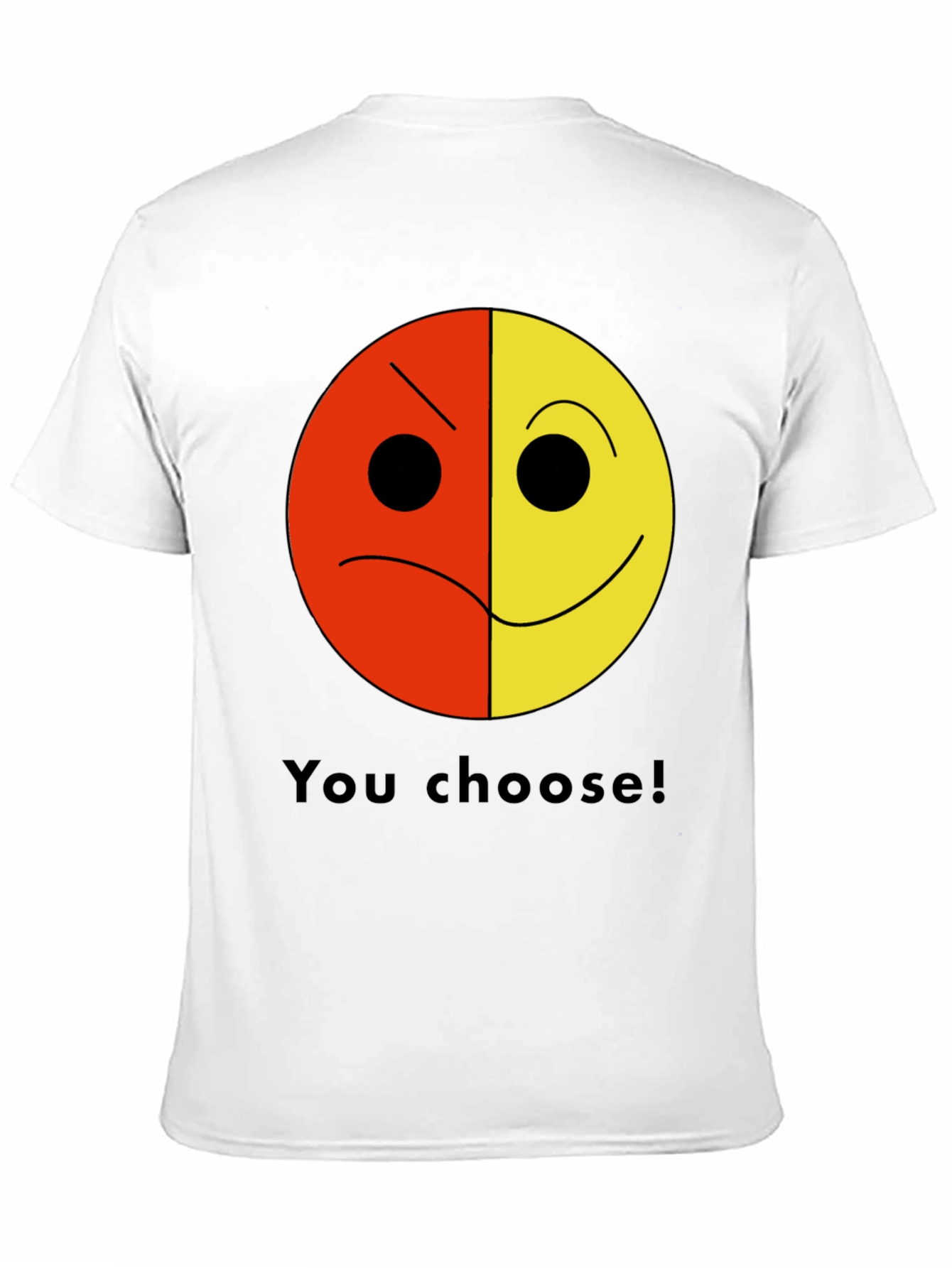 You Choose! Two-Faced Smiley Graphic T-Shirt
