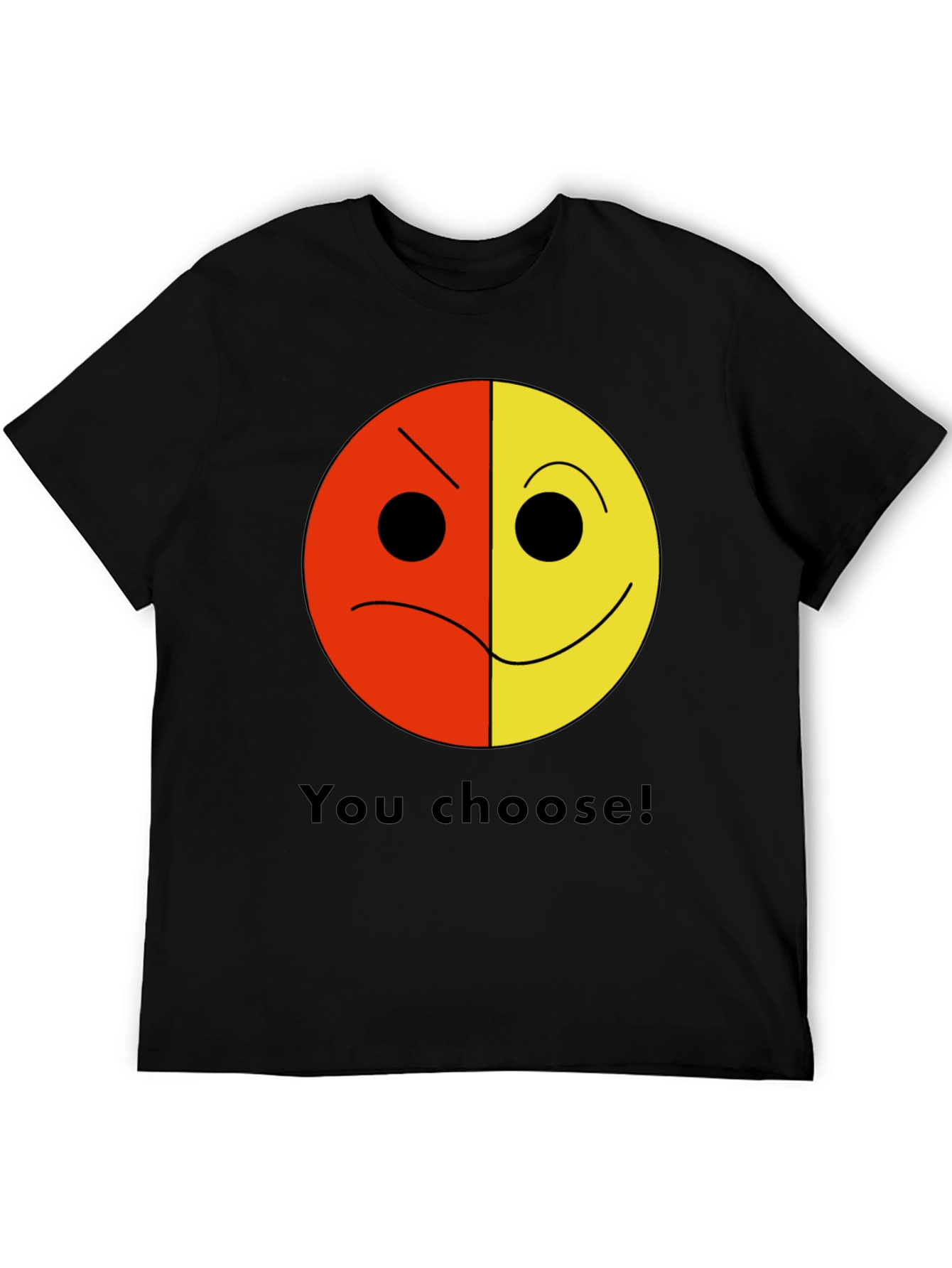 You Choose! Two-Faced Smiley Graphic T-Shirt