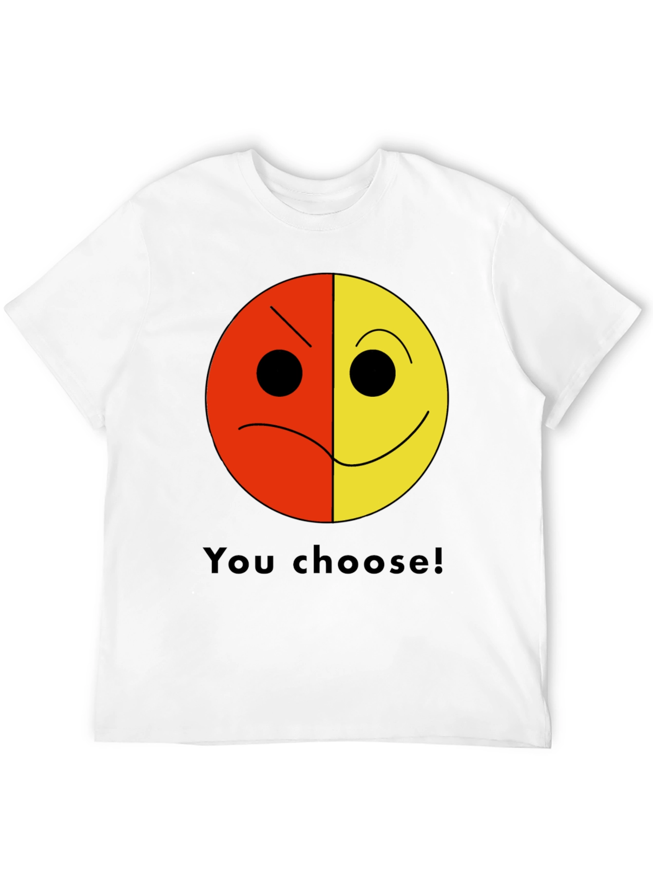 You Choose! Two-Faced Smiley Graphic T-Shirt