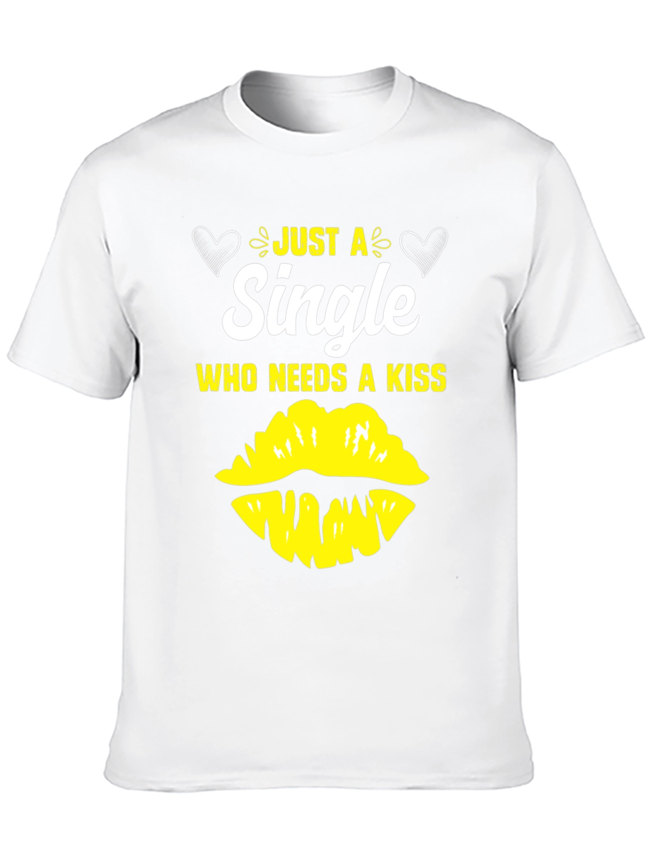 Single & Needs a Kiss Graphic Tee - Black