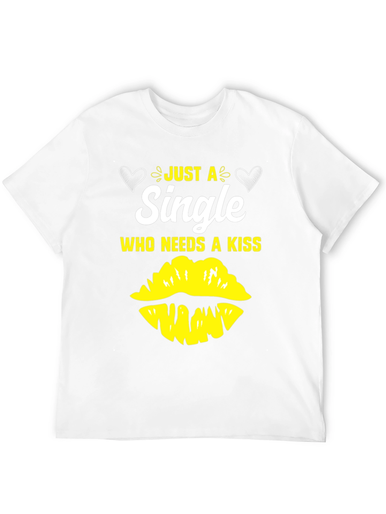 Single & Needs a Kiss Graphic Tee - Black