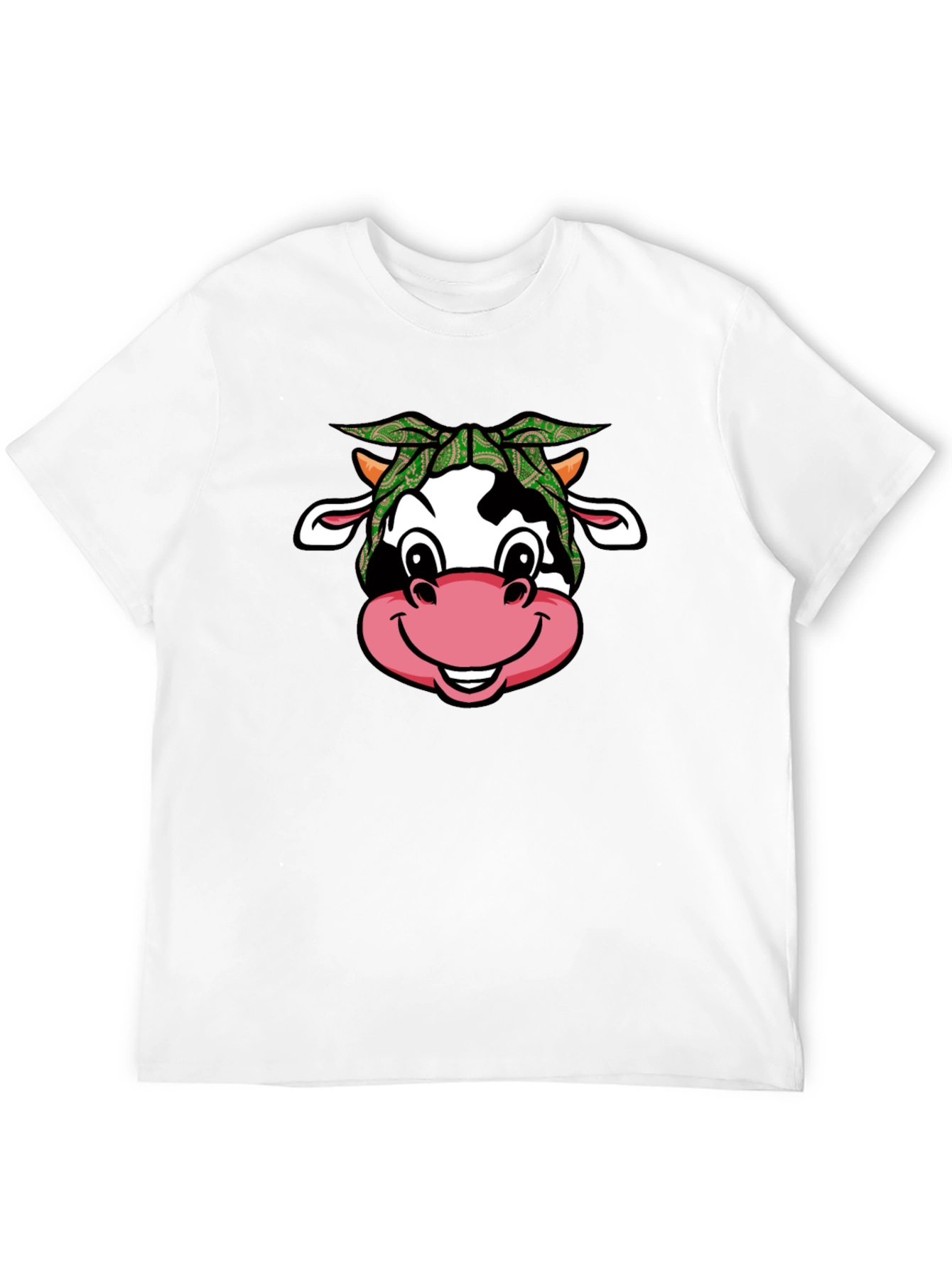 Cow Bandana T-Shirt - Cute Animal Graphic Tee