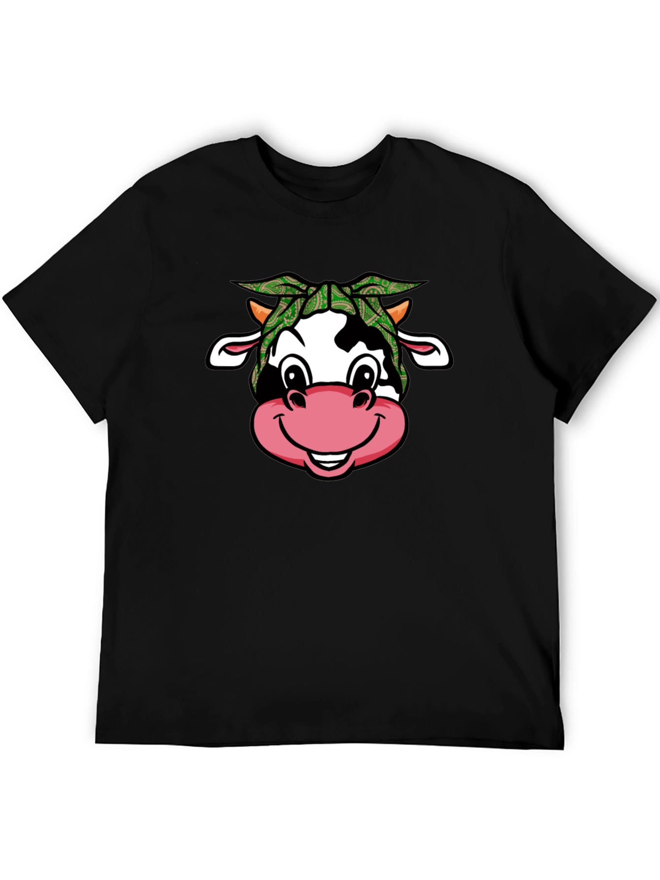 Cow Bandana T-Shirt - Cute Animal Graphic Tee
