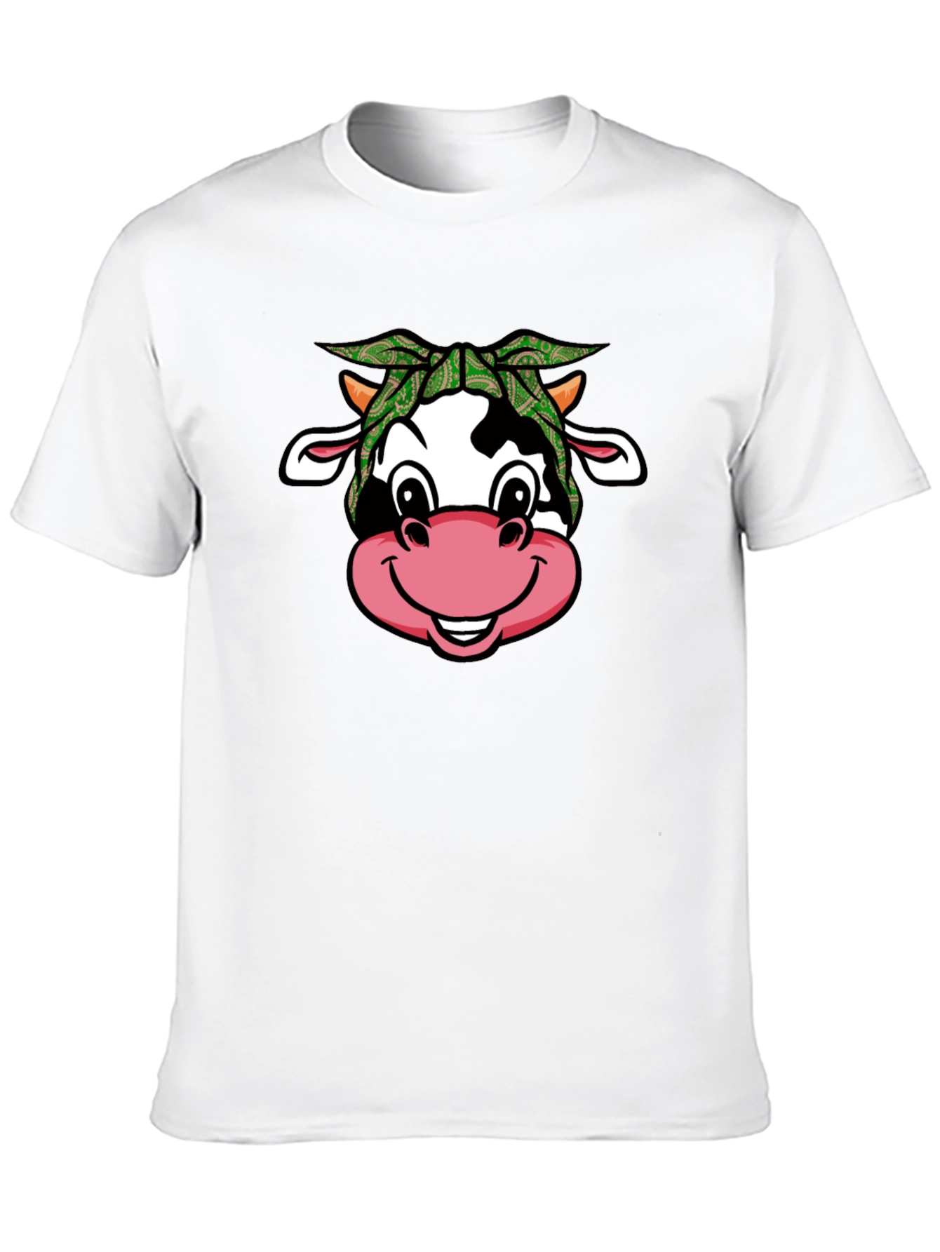 Cow Bandana T-Shirt - Cute Animal Graphic Tee