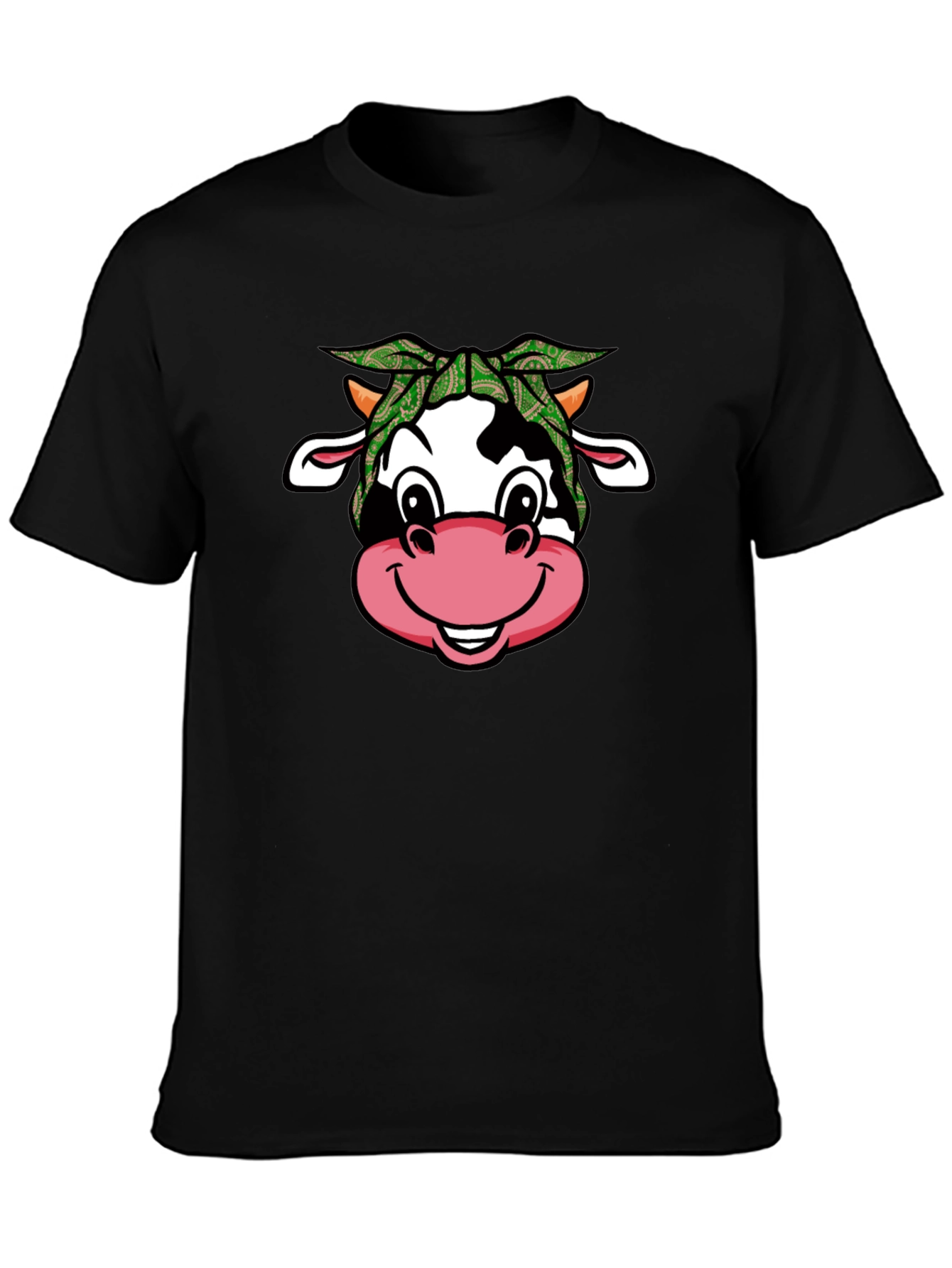 Cow Bandana T-Shirt - Cute Animal Graphic Tee