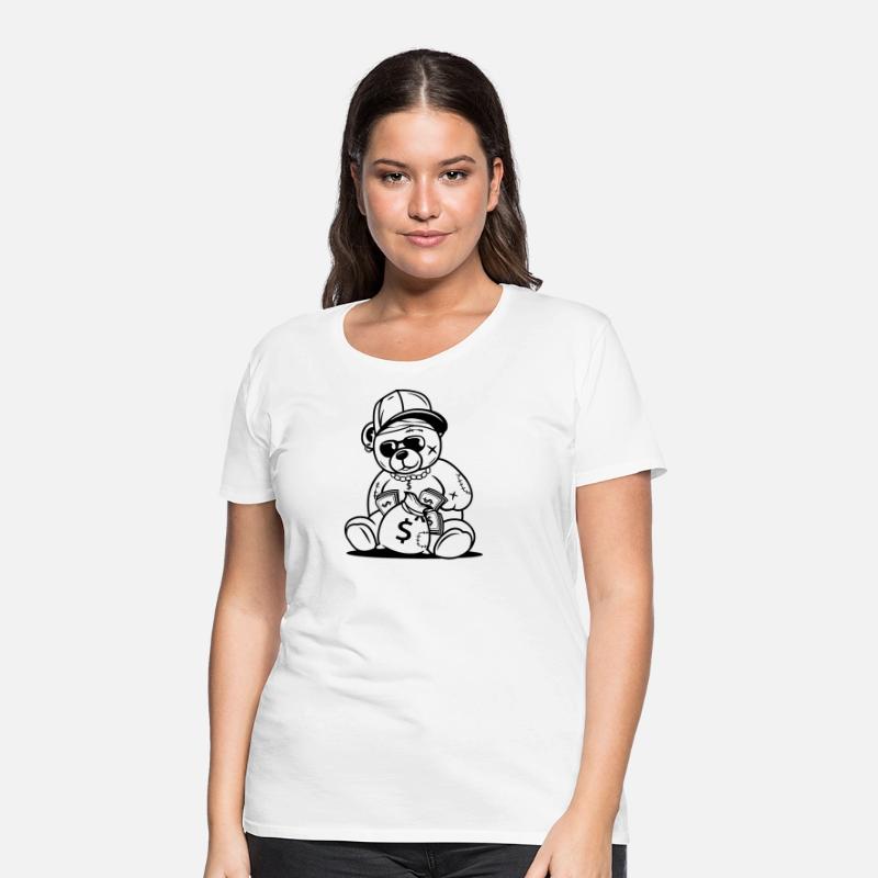 Money Bag Teddy Bear Gangster Art