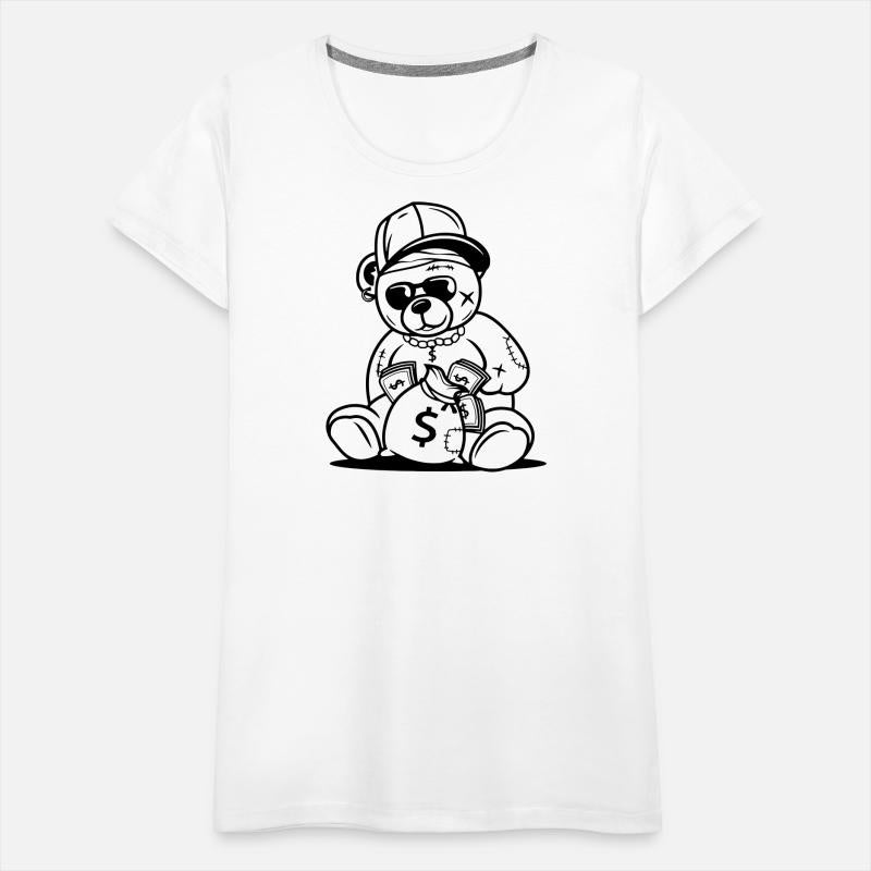 Money Bag Teddy Bear Gangster Art