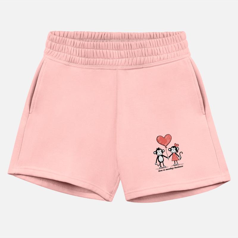 Monkey Lovers Stick Figure Couple