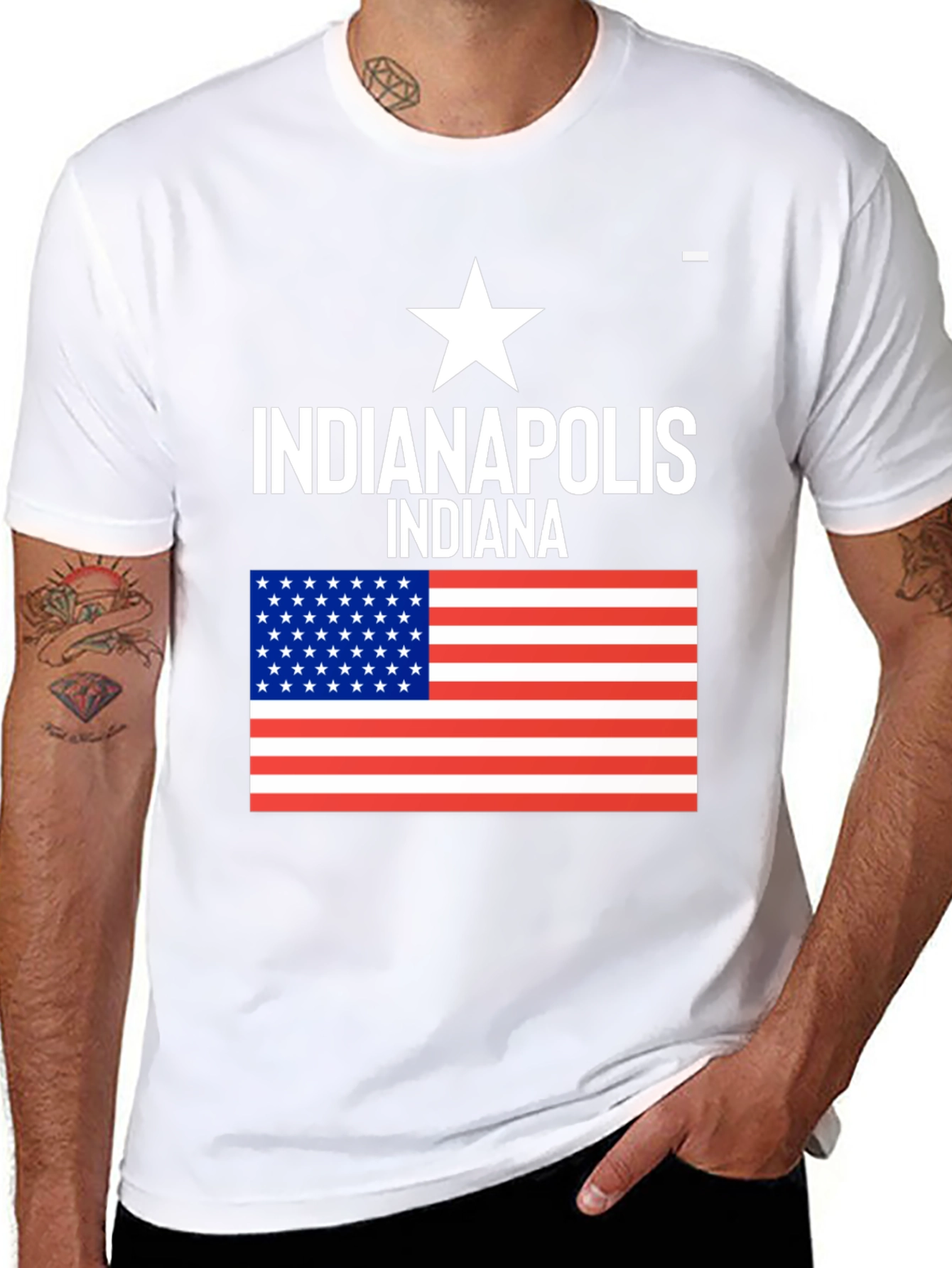 Indianapolis Indiana USA Flag T-Shirt