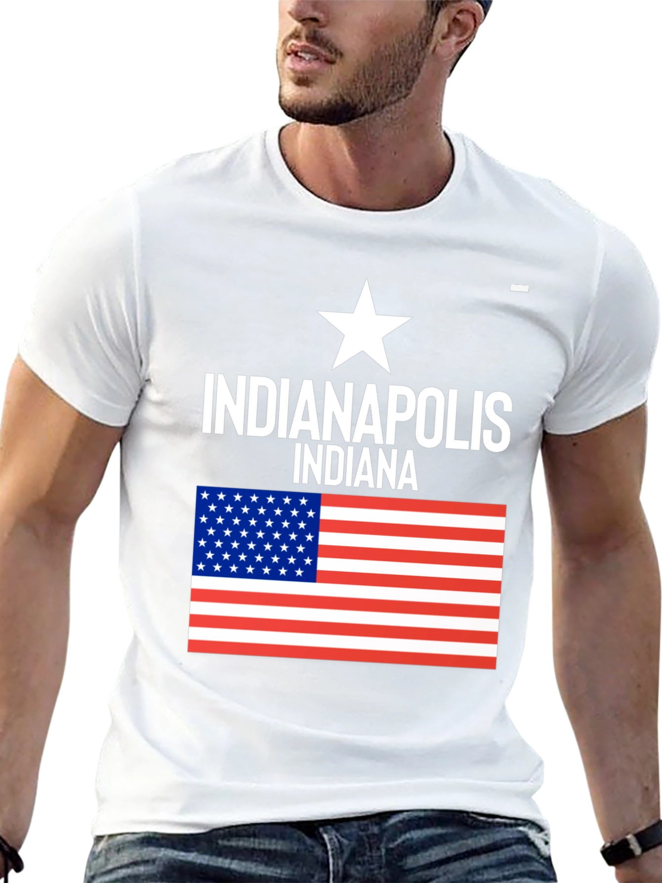 Indianapolis Indiana USA Flag T-Shirt