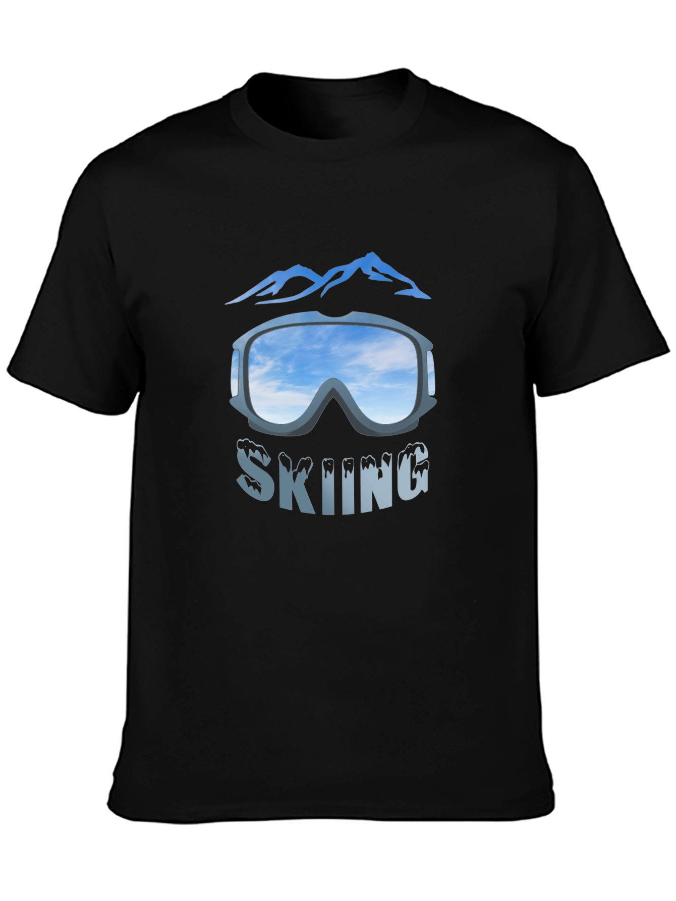 Skiing Goggles Graphic T-Shirt - Mountain Adventure Tee
