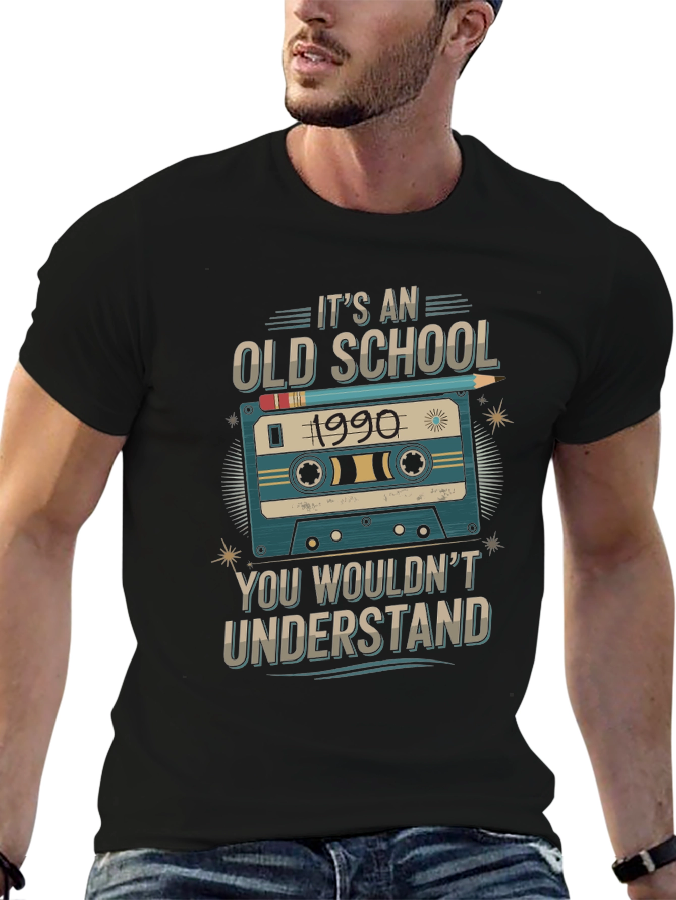 Old School 1990 Cassette Tape T-Shirt