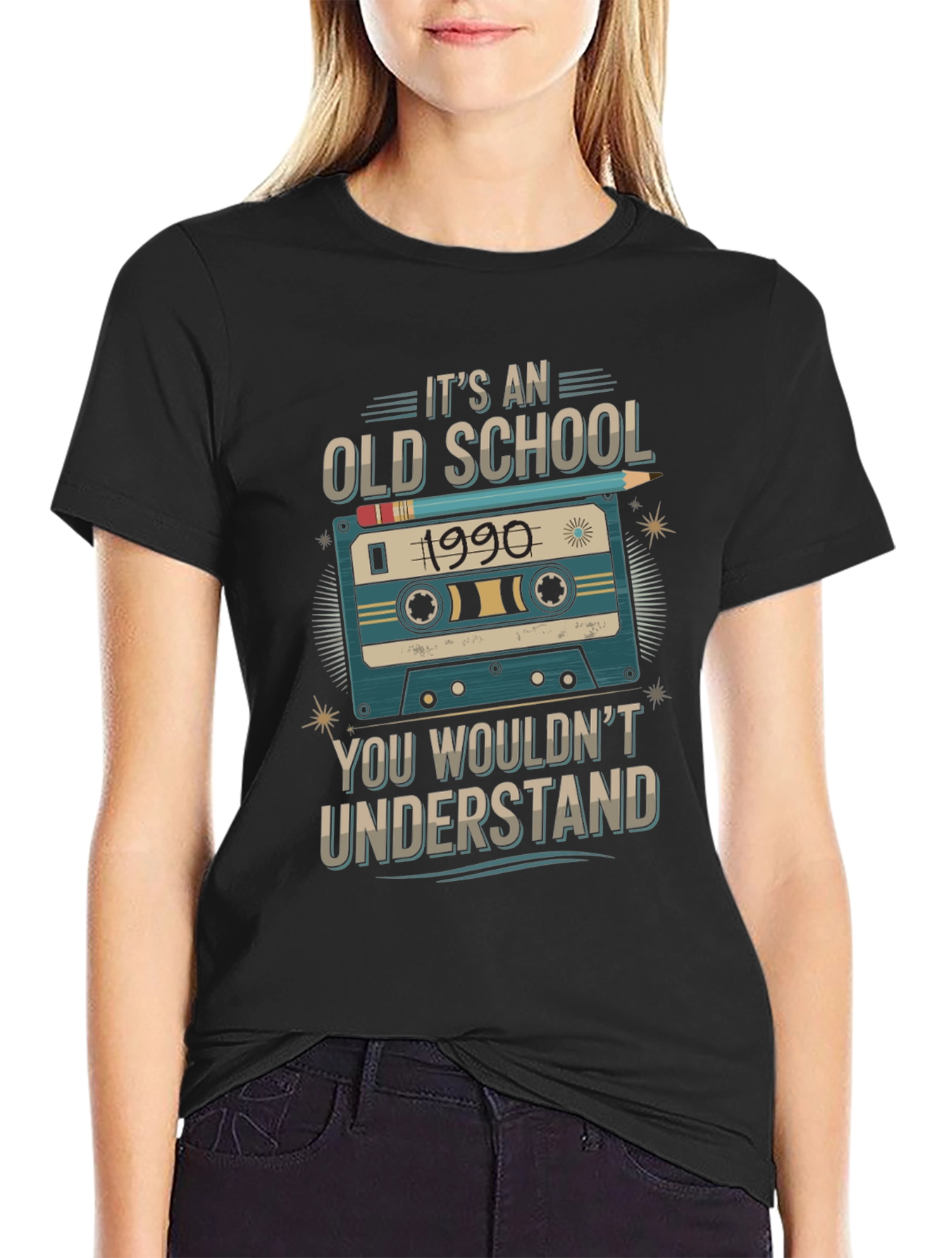 Old School 1990 Cassette Tape T-Shirt