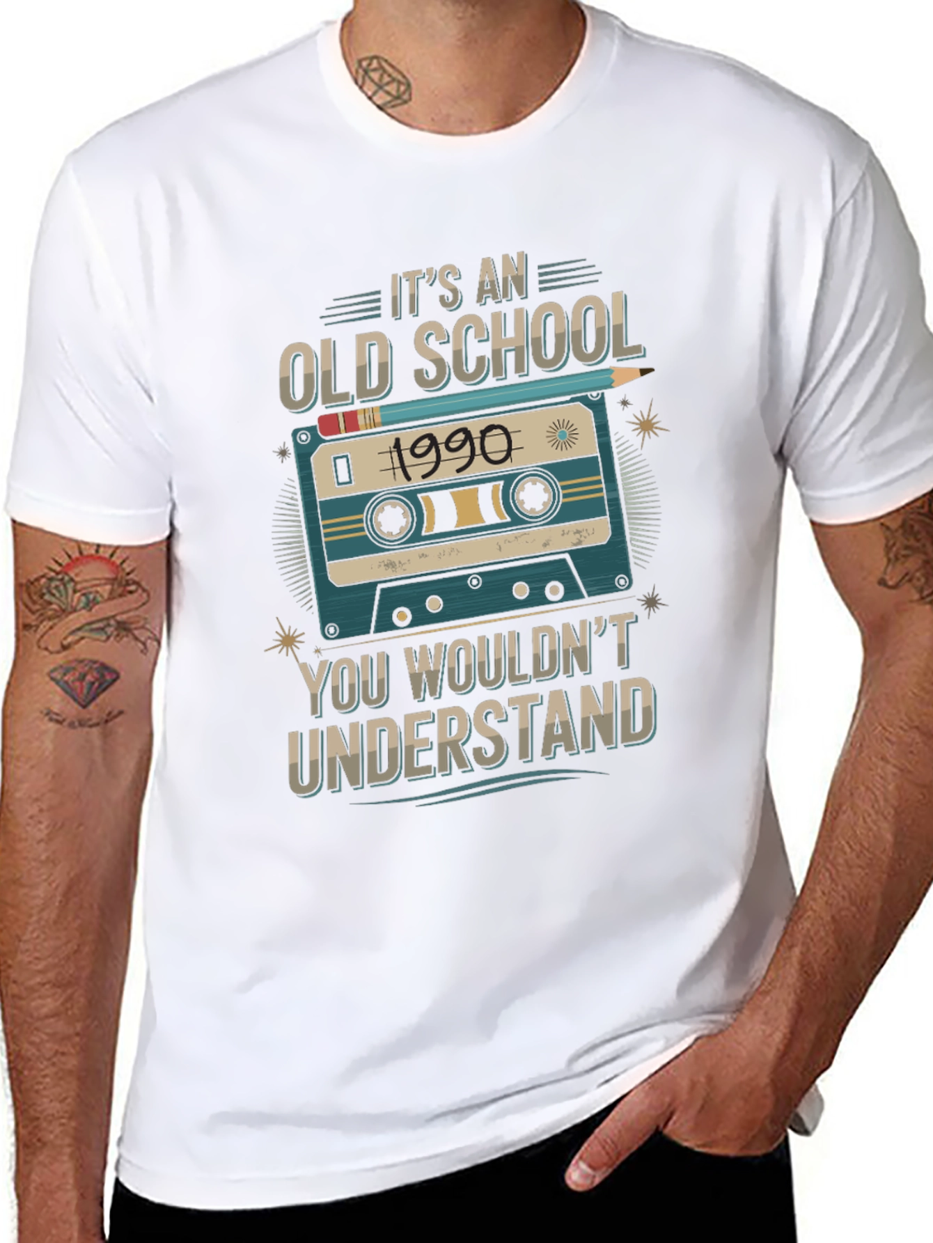 Old School 1990 Cassette Tape T-Shirt