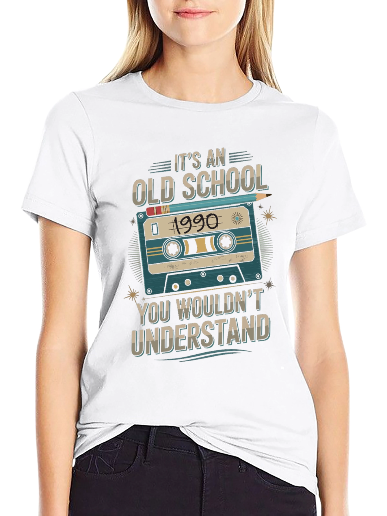 Old School 1990 Cassette Tape T-Shirt