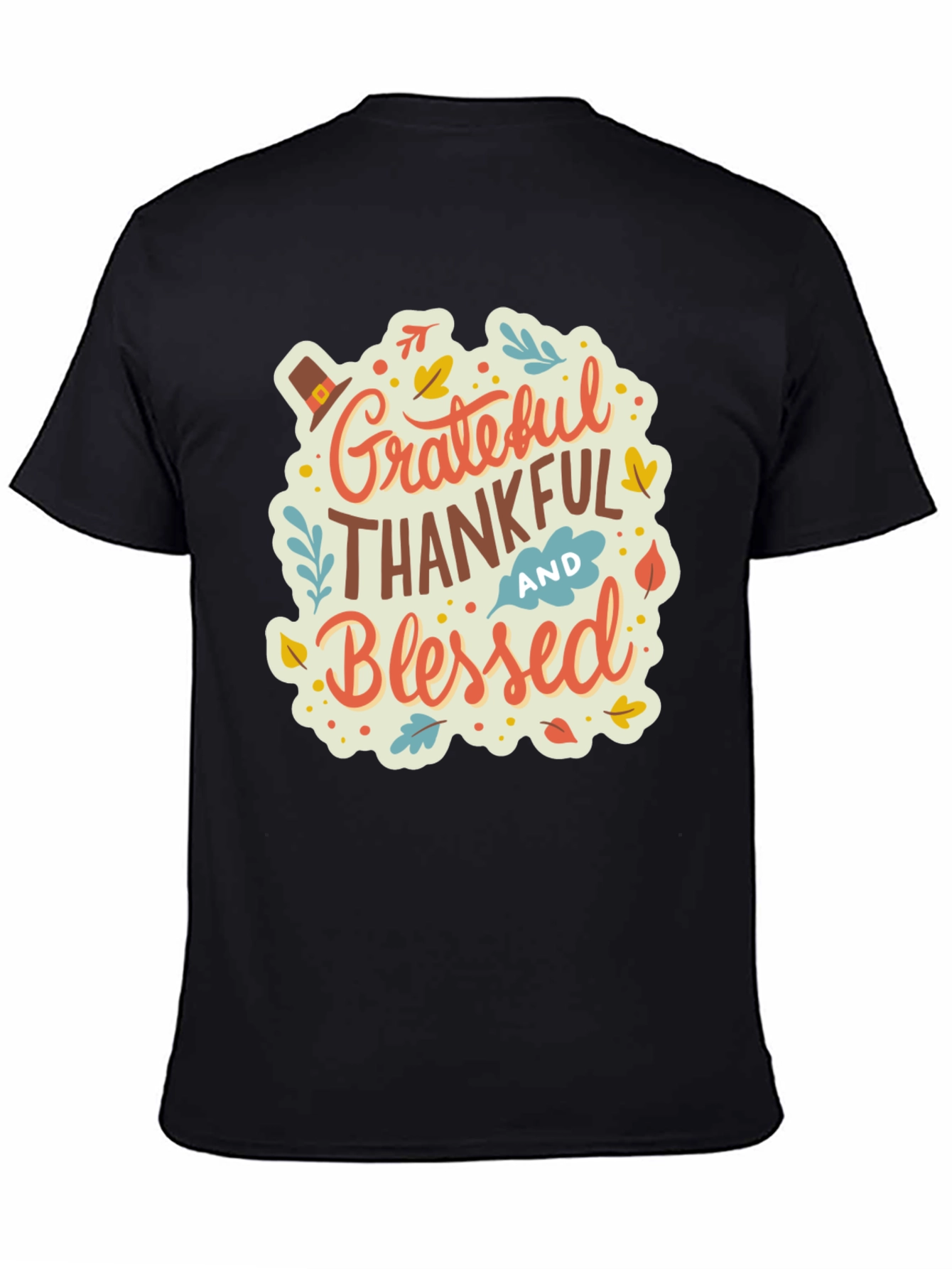 Grateful Thankful Blessed Thanksgiving T-Shirt