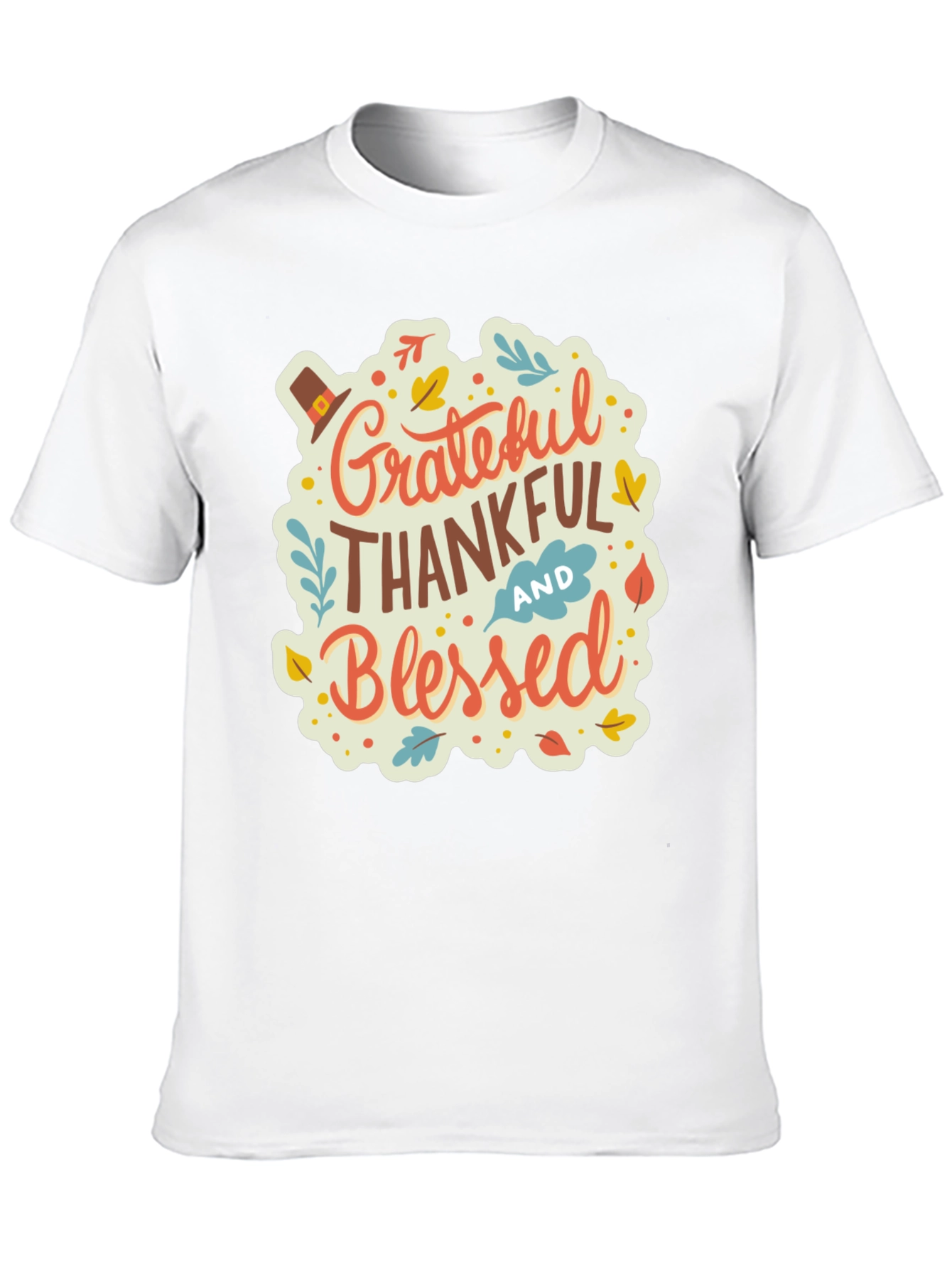 Grateful Thankful Blessed Thanksgiving T-Shirt