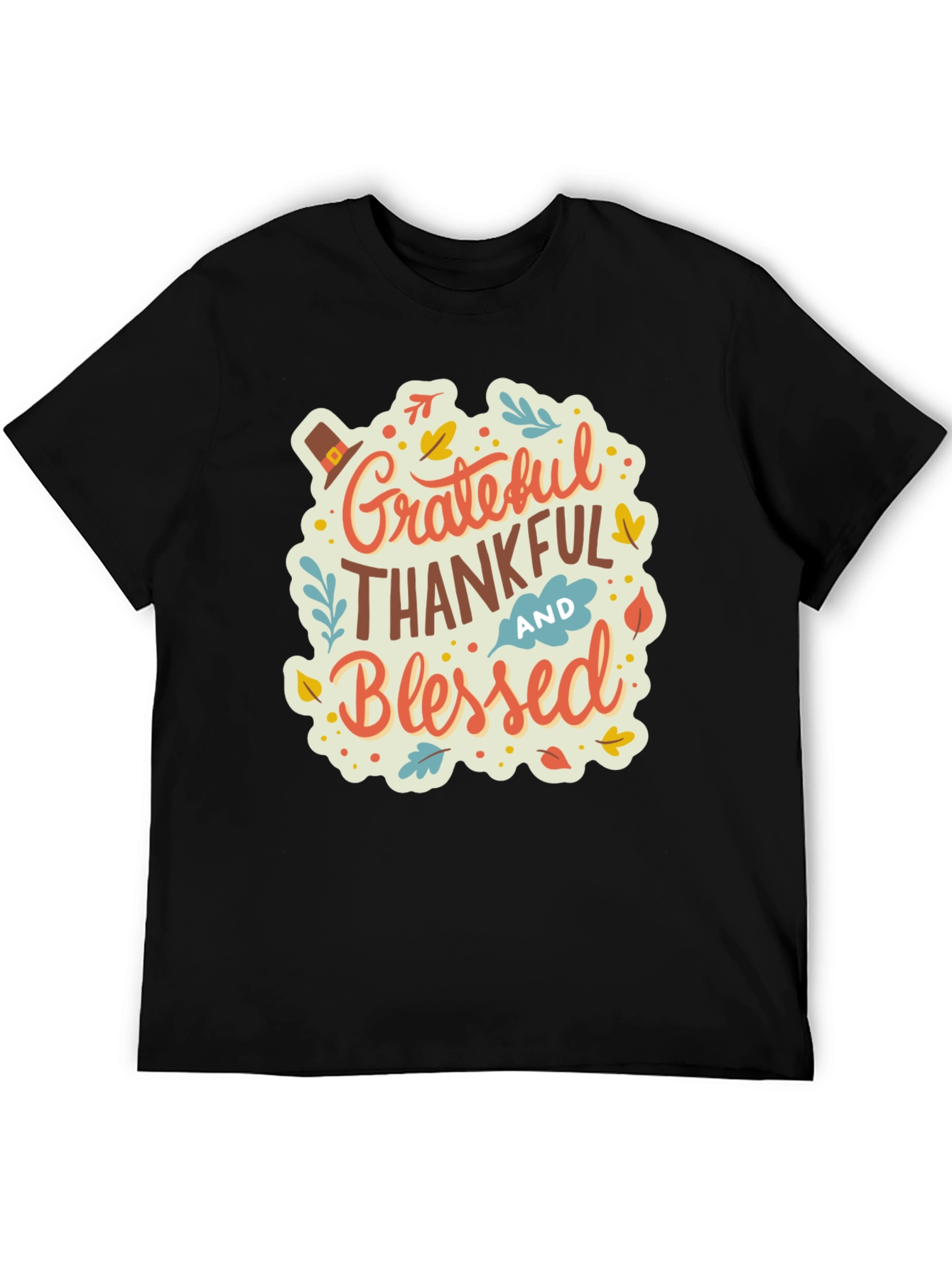Grateful Thankful Blessed Thanksgiving T-Shirt