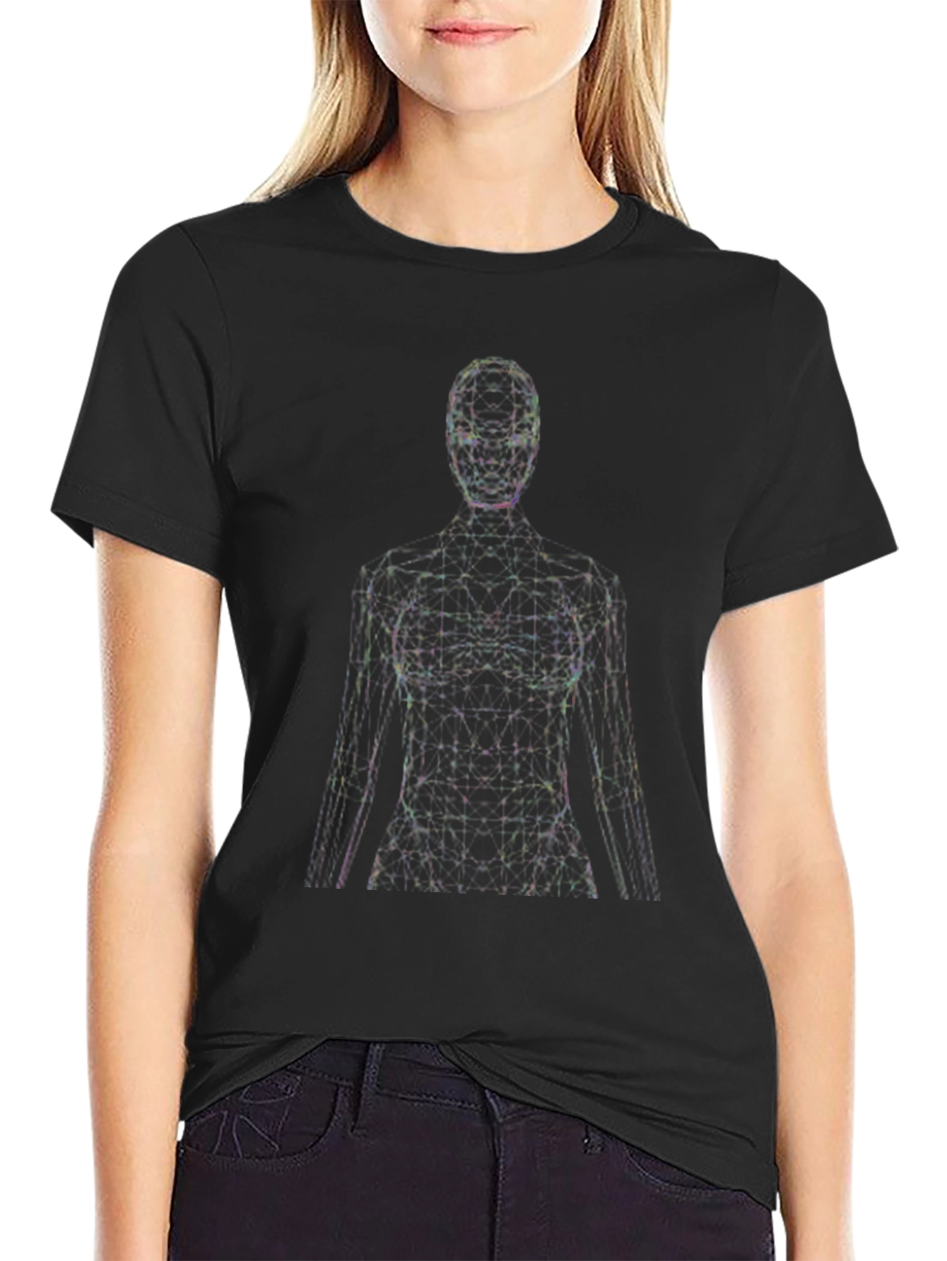 Abstract Figure Graphic T-Shirt - Modern Style