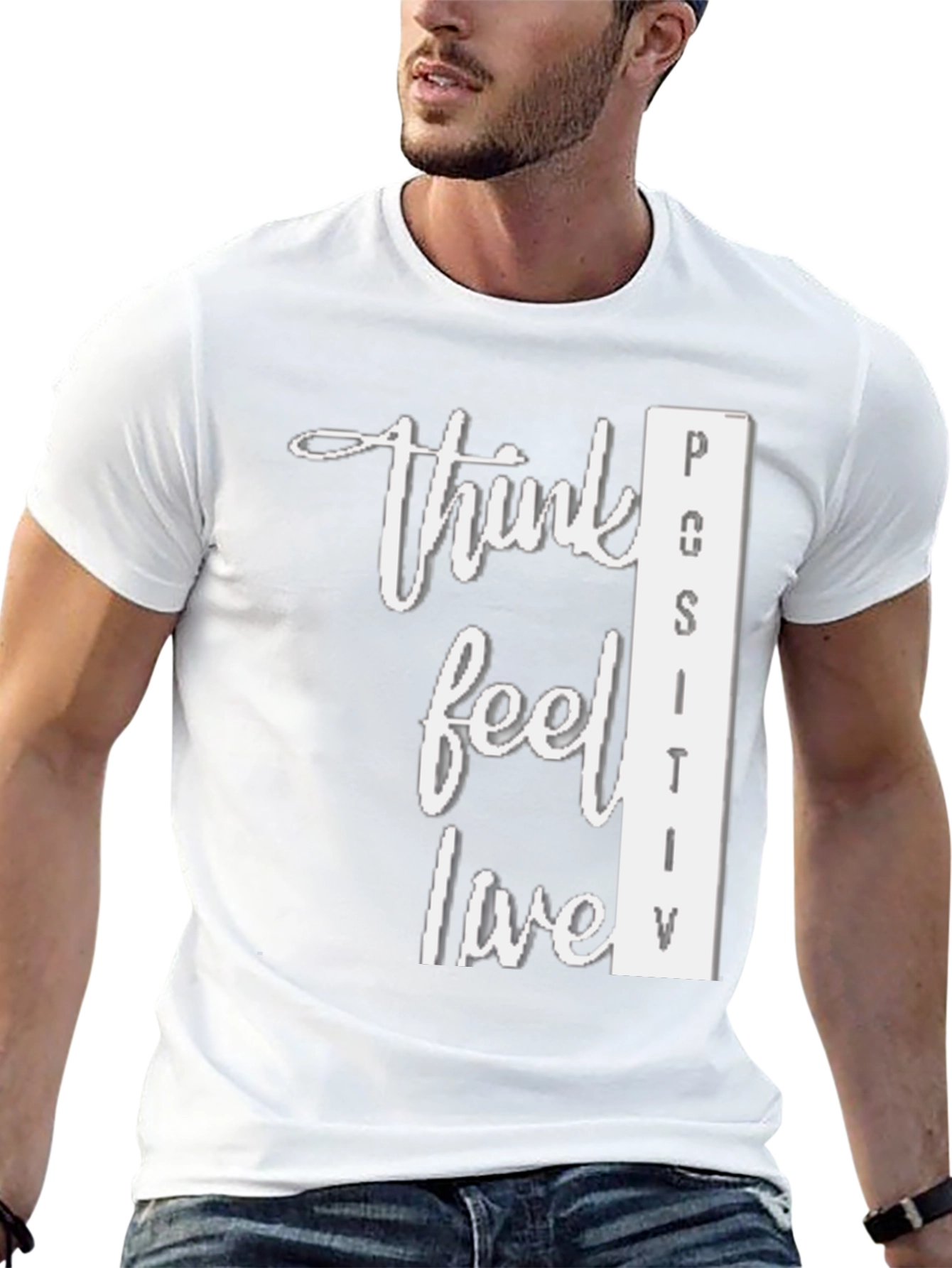 Positive Vibes Graphic Tee - Think Feel Live