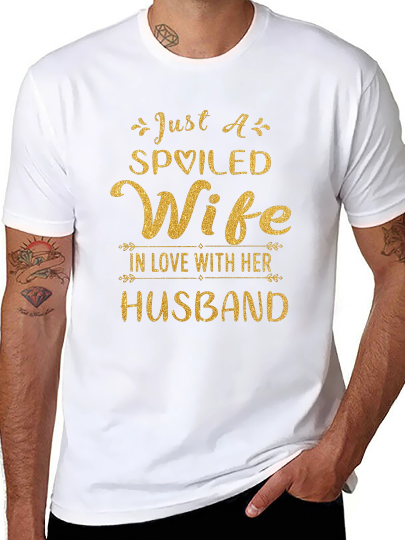 Spoiled Wife Graphic Tee - Husband Love T-Shirt