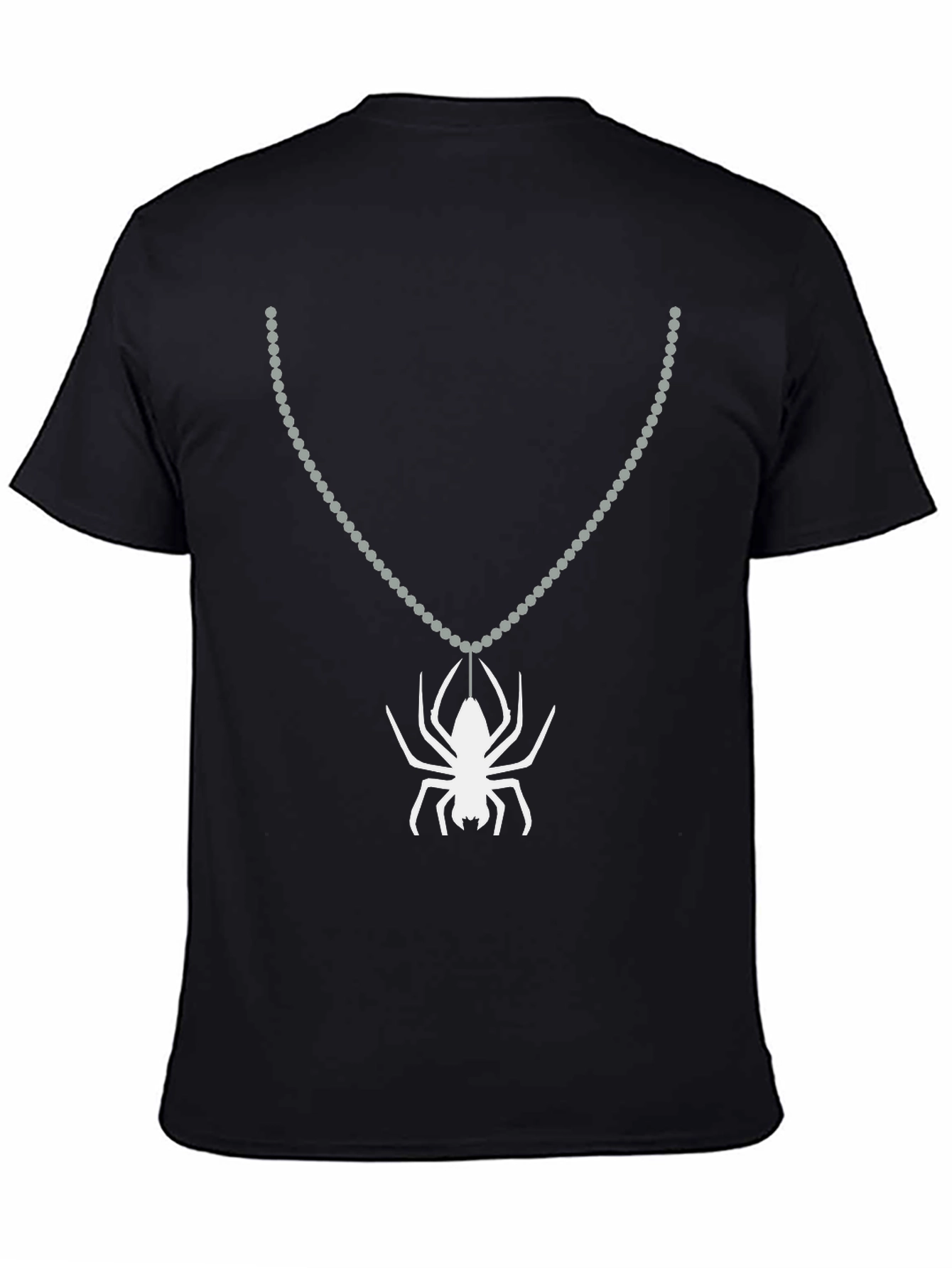 Spider Necklace Graphic Tee - Creepy Cool Style