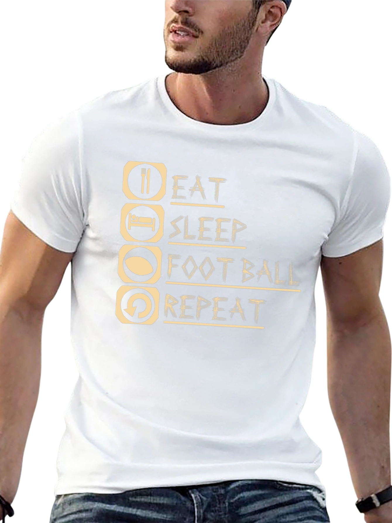 Eat Sleep Football Repeat T-Shirt