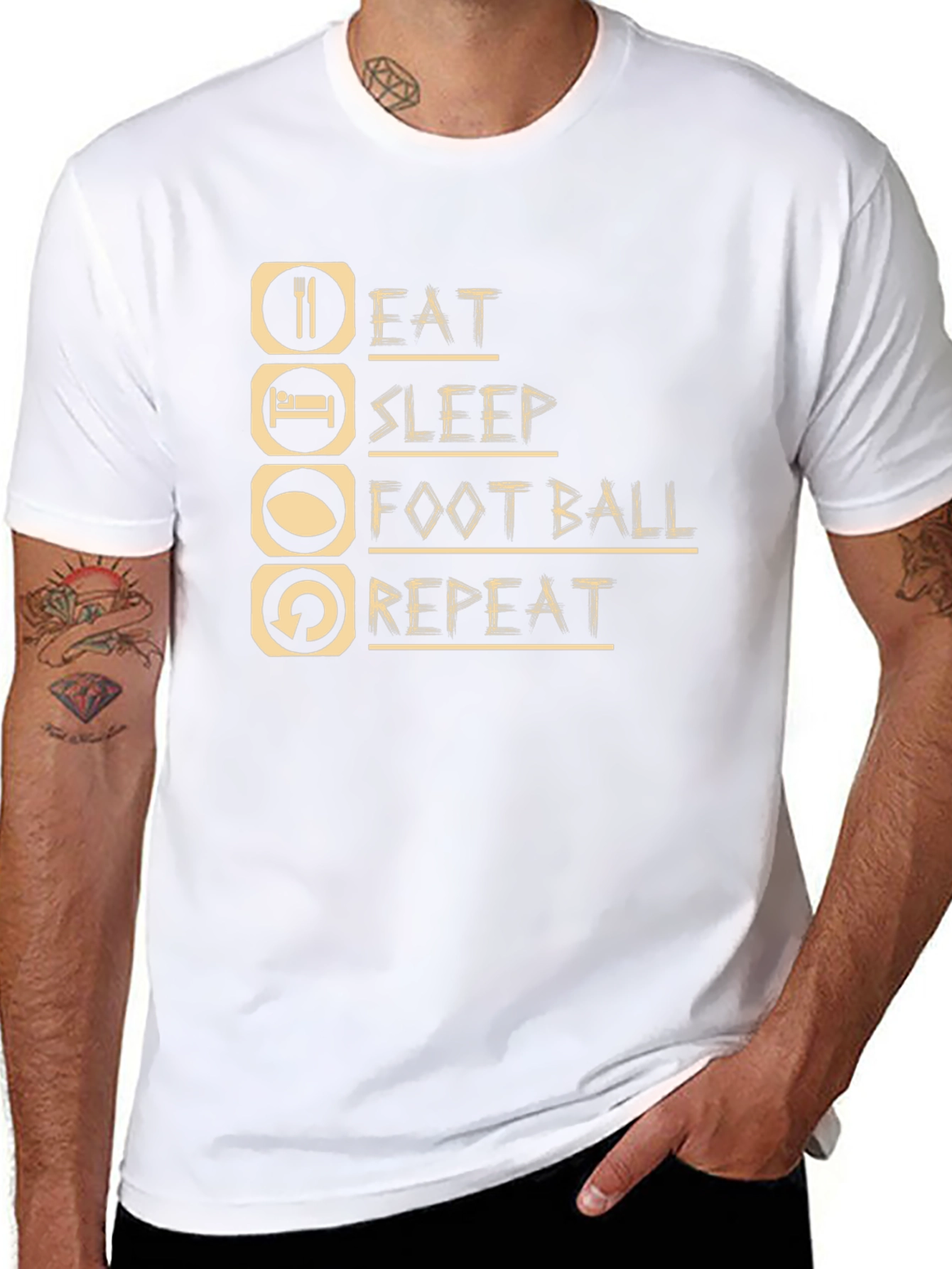 Eat Sleep Football Repeat T-Shirt