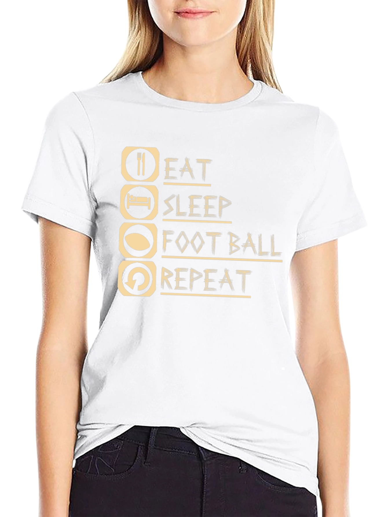 Eat Sleep Football Repeat T-Shirt