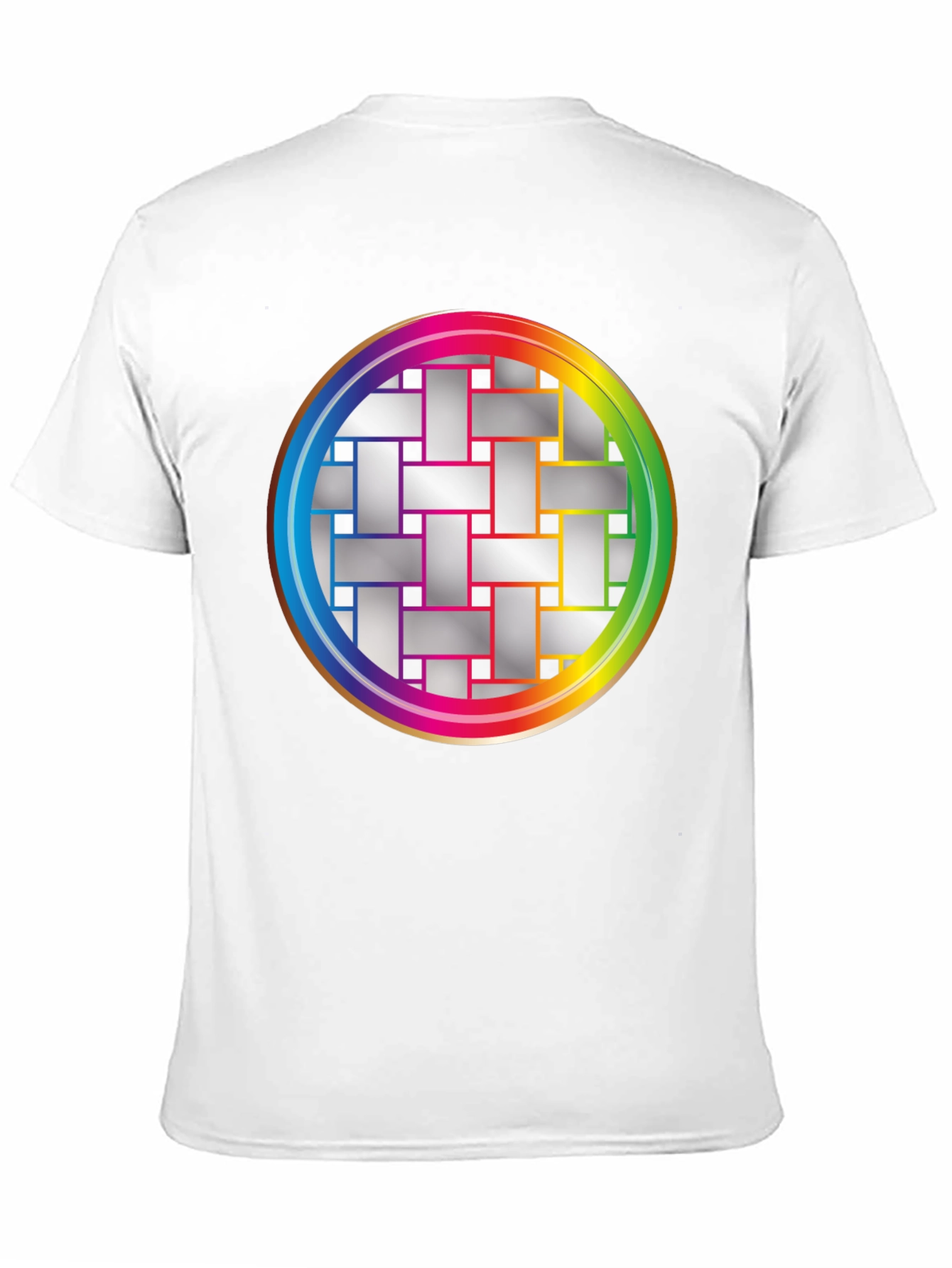 Geometric Woven Pattern Graphic Tee