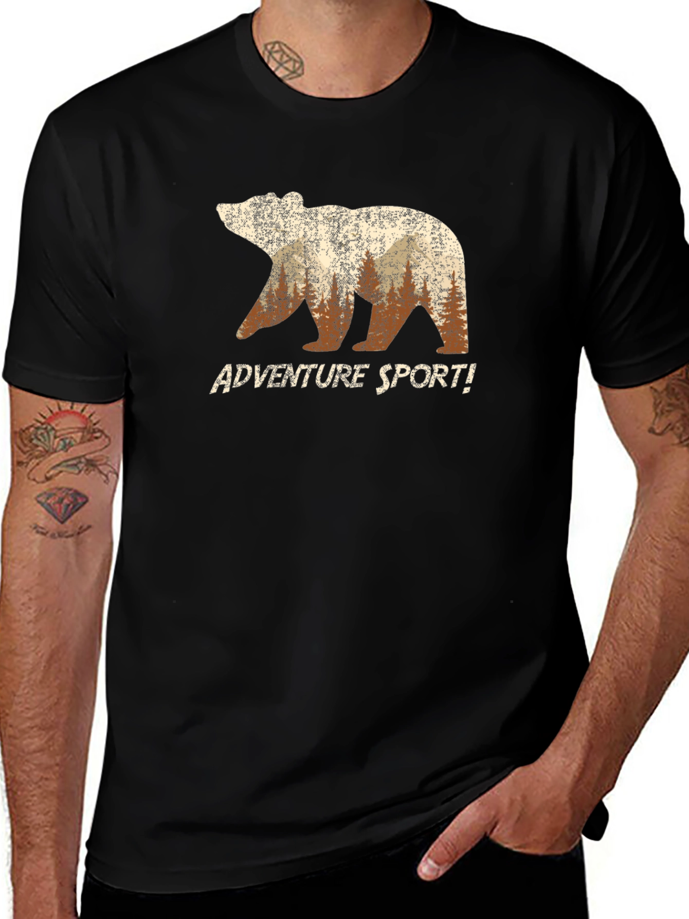 Adventure Sport Bear Graphic T-Shirt