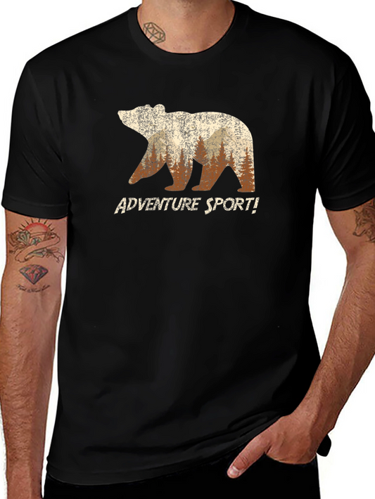 Adventure Sport Bear Graphic T-Shirt