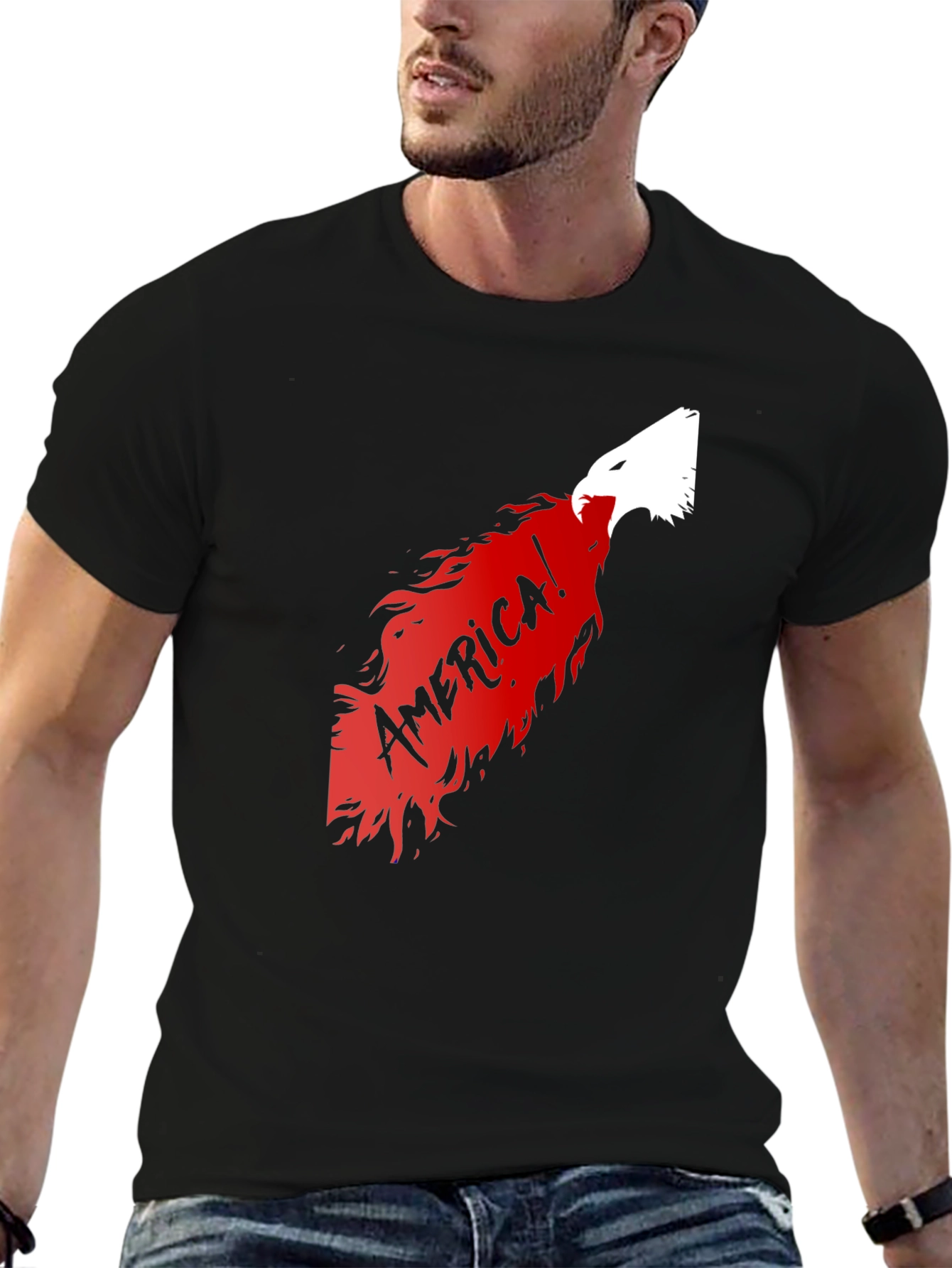America Eagle Graphic Tee - Black T-Shirt