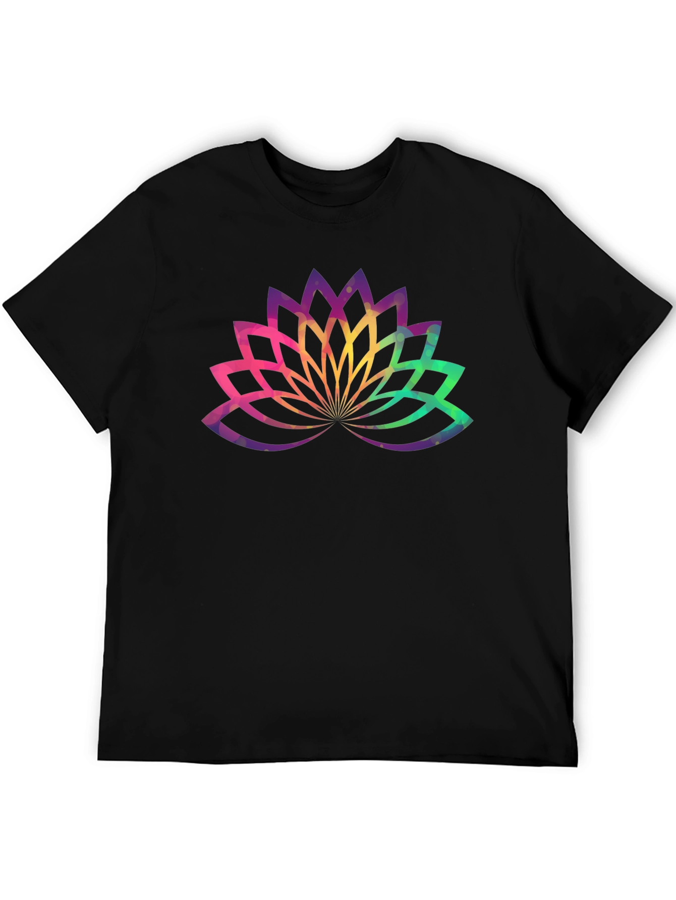 Lotus Flower Graphic Tee - Black
