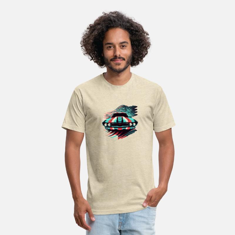 Muscle car american flag backround