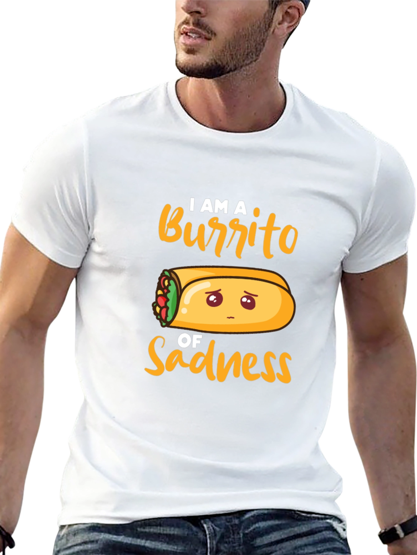 Sad Burrito Graphic T-Shirt - Unisex Cotton Tee
