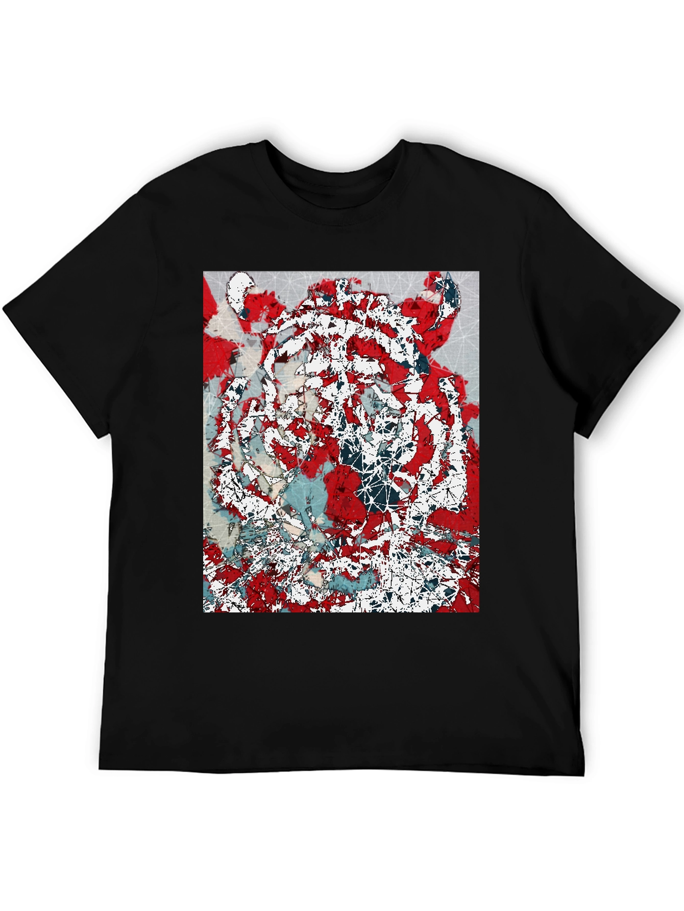Abstract Graphic Print Crew Neck T-Shirt