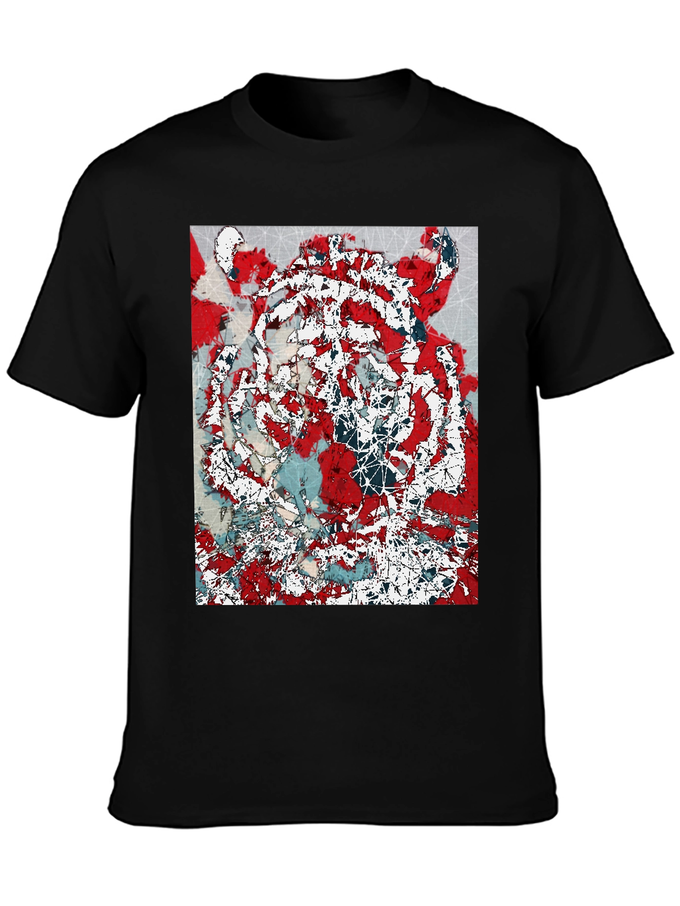 Abstract Graphic Print Crew Neck T-Shirt