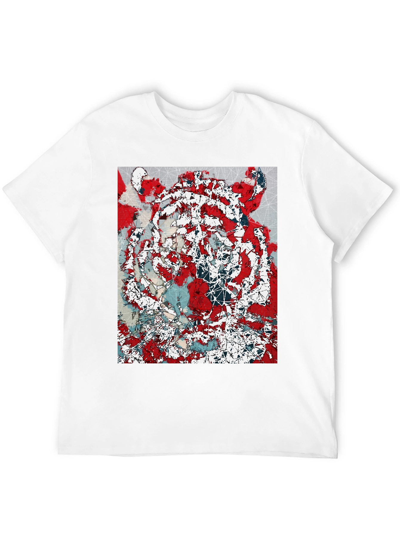 Abstract Graphic Print Crew Neck T-Shirt