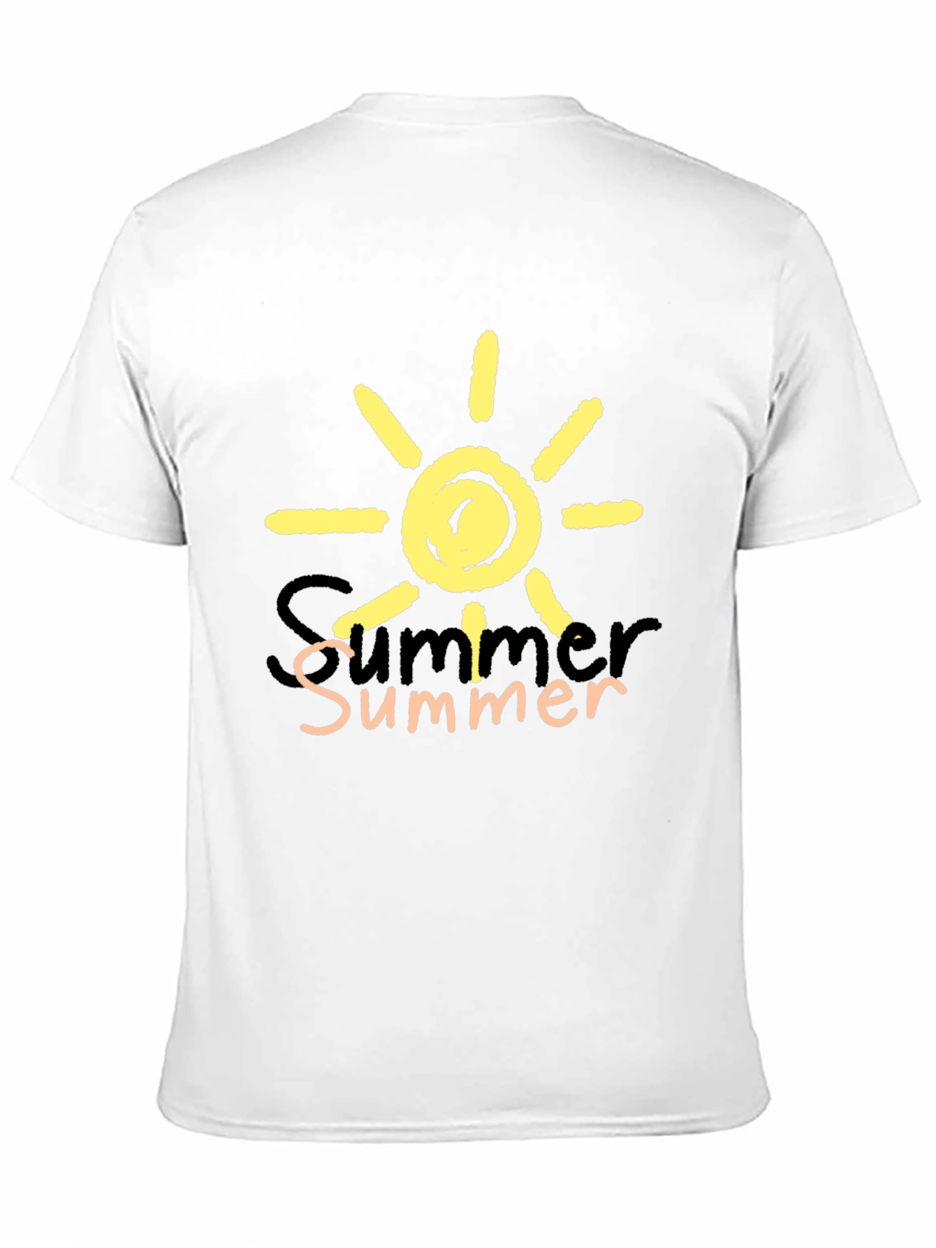 Summer Sun Graphic Print Black T-Shirt