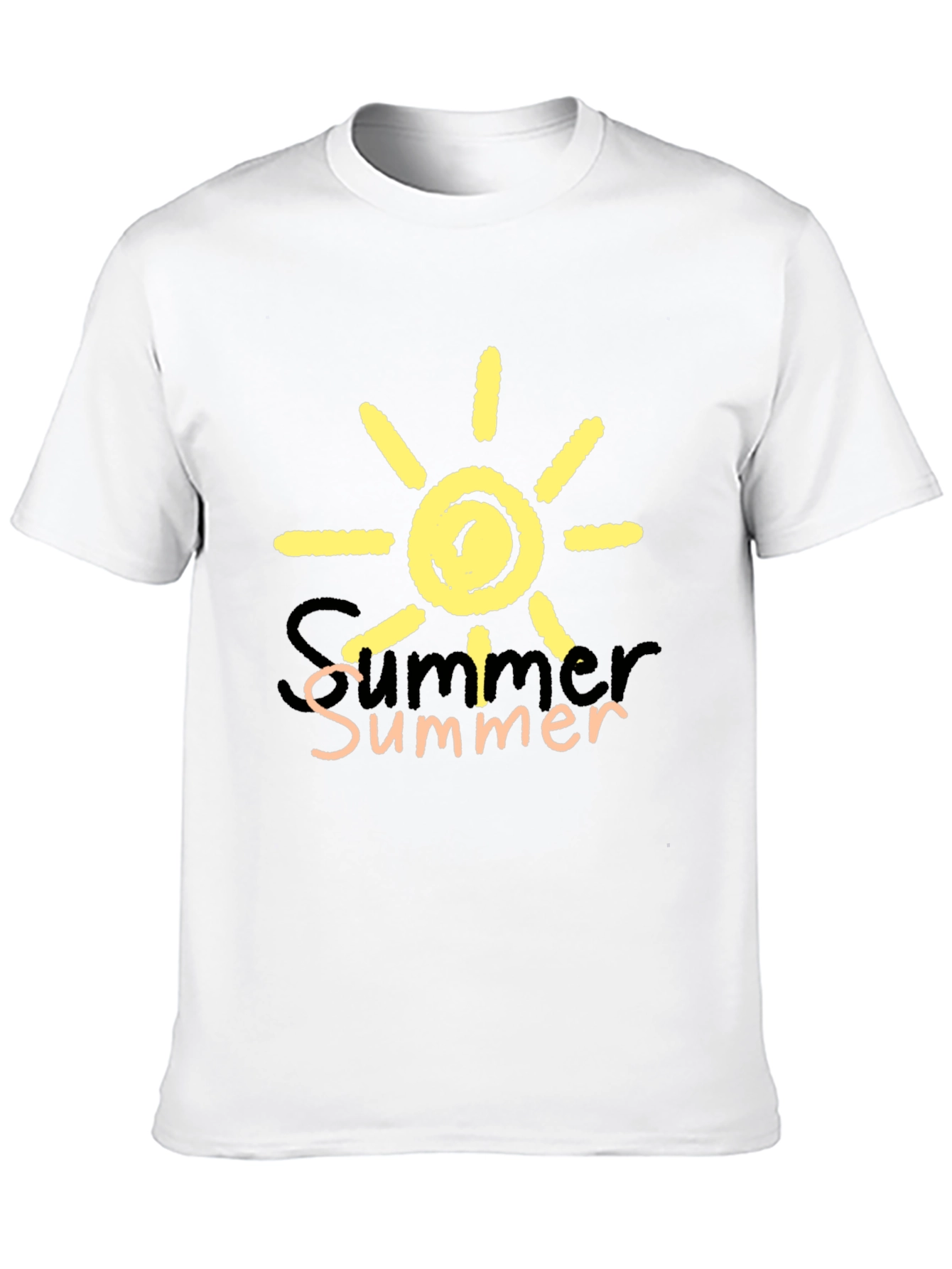 Summer Sun Graphic Print Black T-Shirt