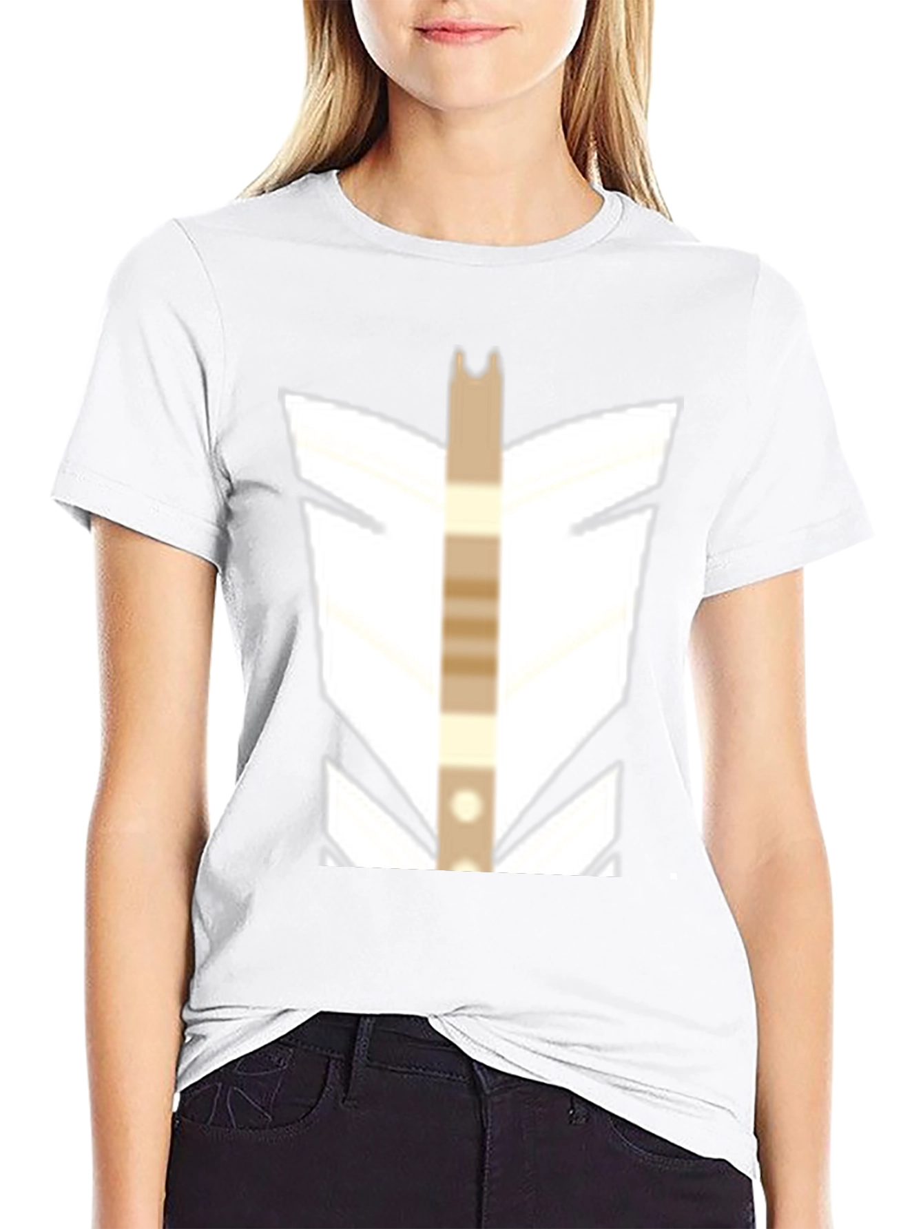 Geometric Graphic Print Tee - Modern Style