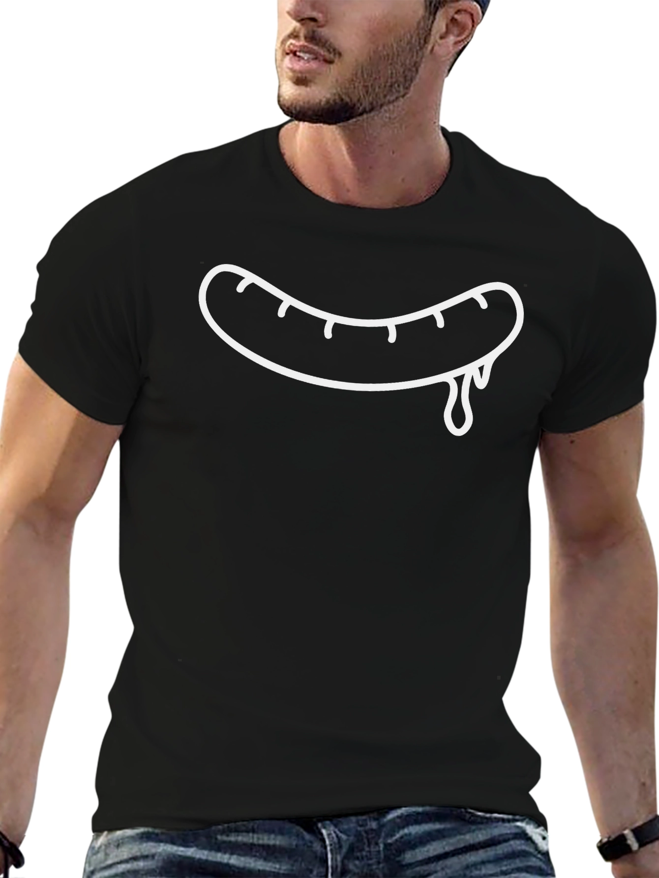 Funny Sausage Drip Graphic Tee - Unisex