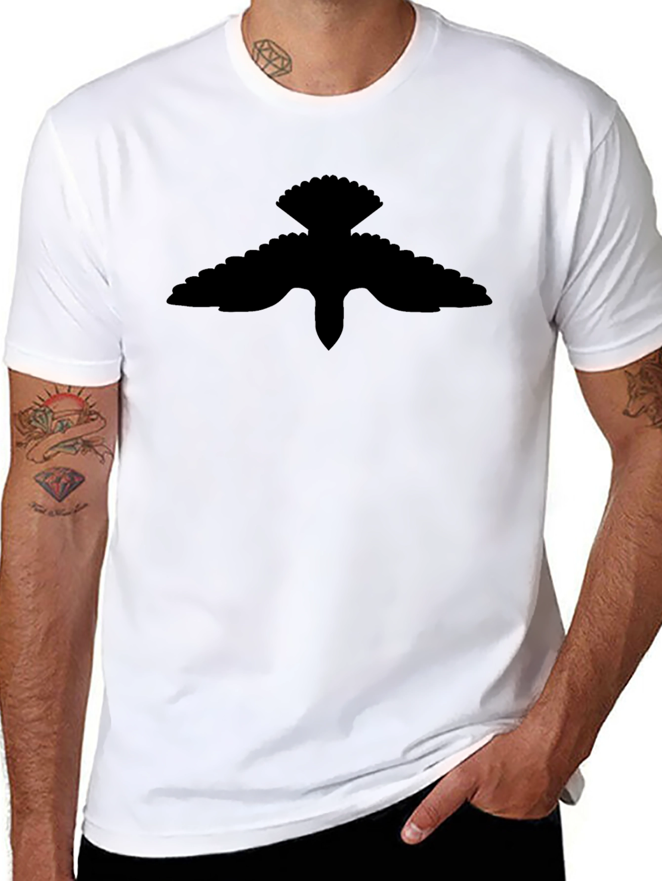Black Bird Silhouette T-Shirt - Mens