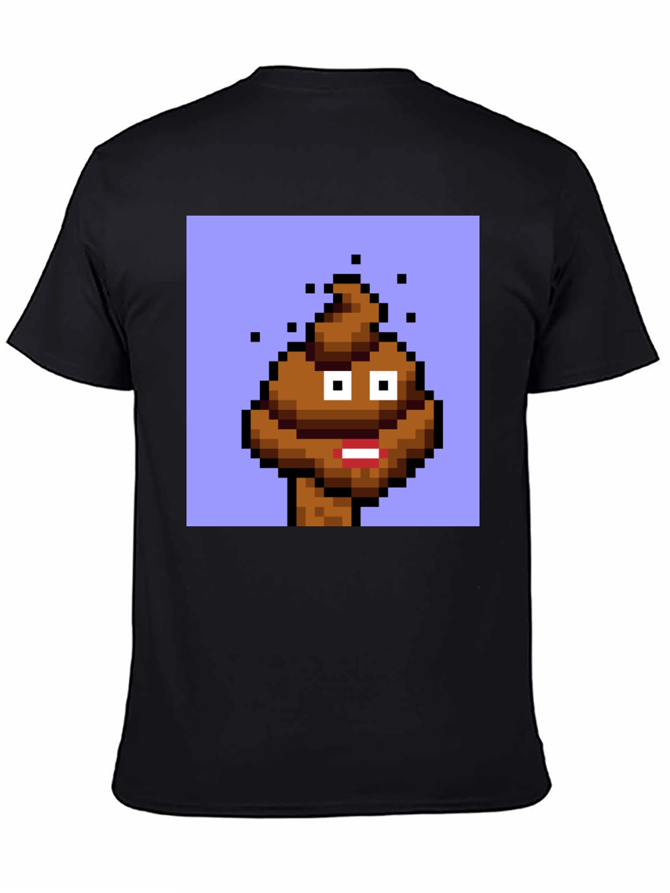 Pixel Poop Emoji Graphic Tee - Black Unisex T-Shirt