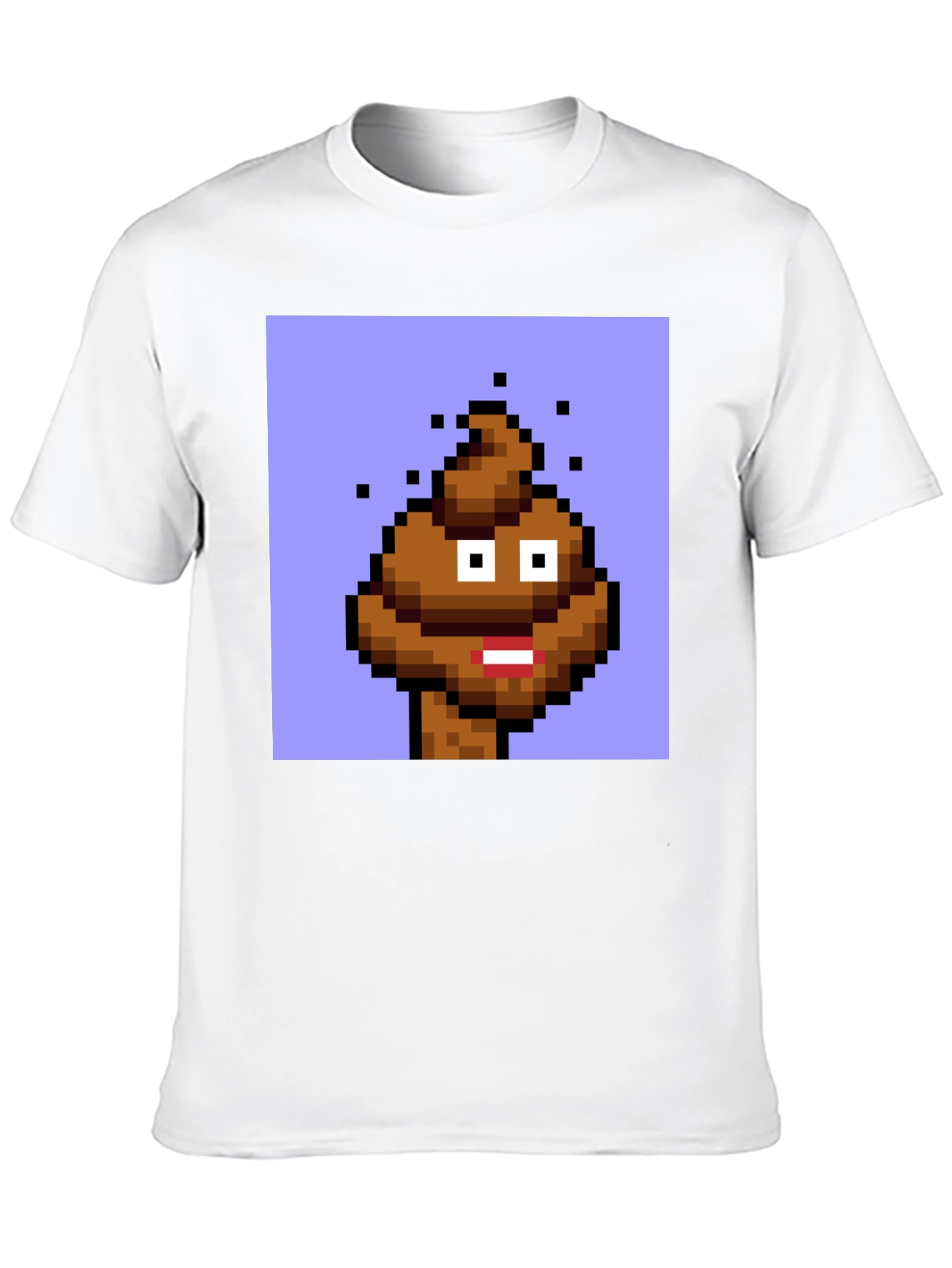Pixel Poop Emoji Graphic Tee - Black Unisex T-Shirt